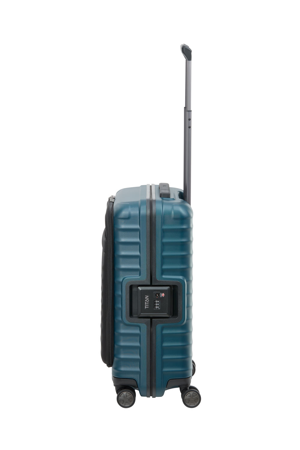 TITAN Litron Frame Trolley S, Handgepäck-Koffer mit Vortasche + Gratis Hotelgutschein Petrol TITAN Litron Frame Trolley S, Handgepäck-Koffer mit Vortasche + Gratis Hotelgutschein Petrol