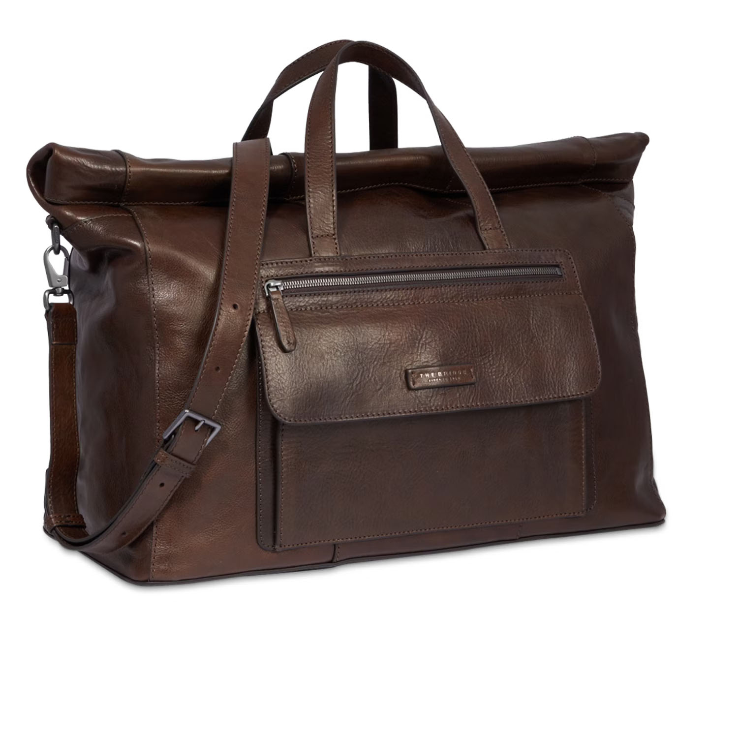 The Bridge Alberto Wild Leder-Reisetasche 50cm Kastanie/Ruthenium