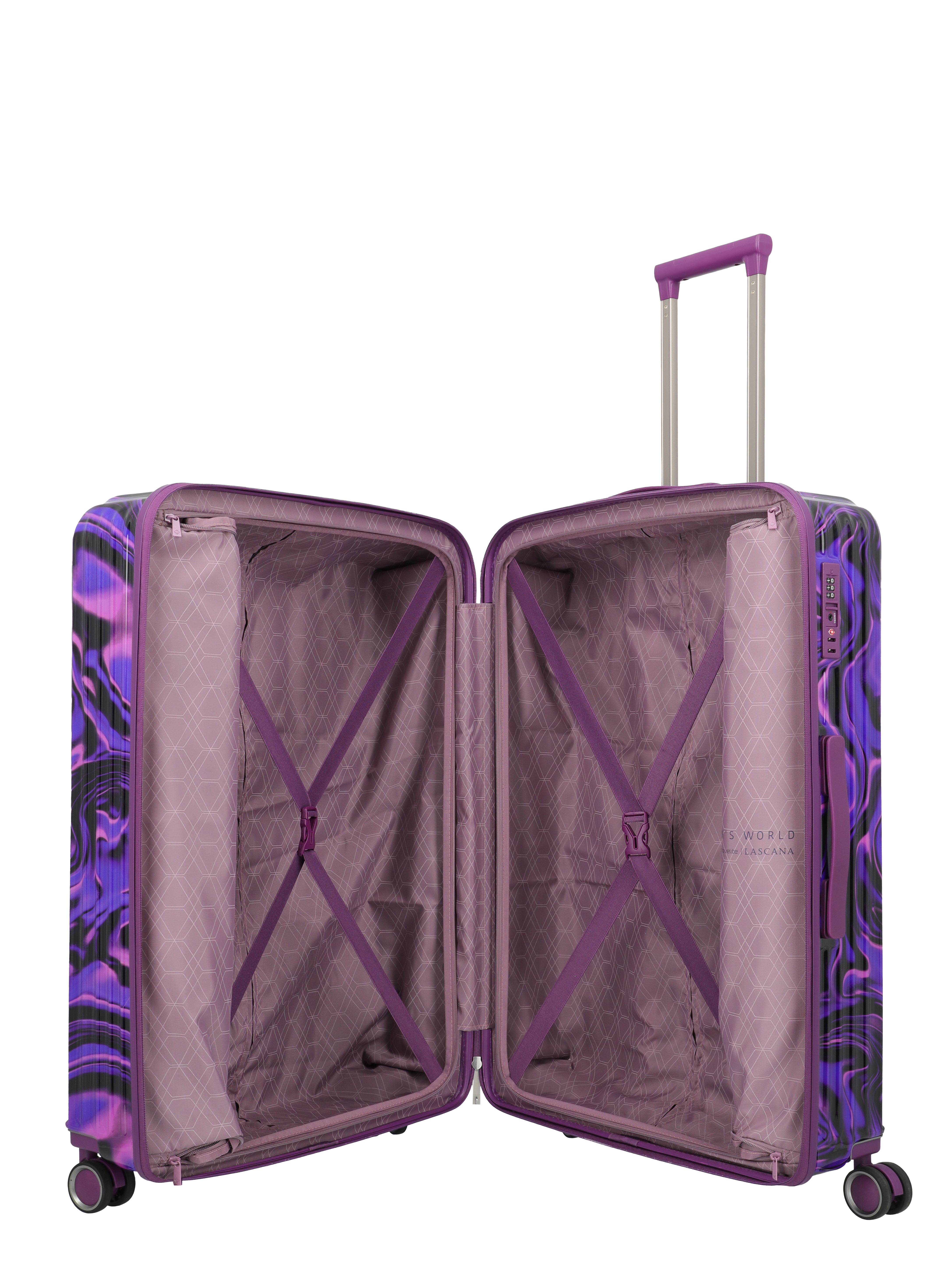 Travelite Lascana Edition 4w Trolley L Purple Swirl