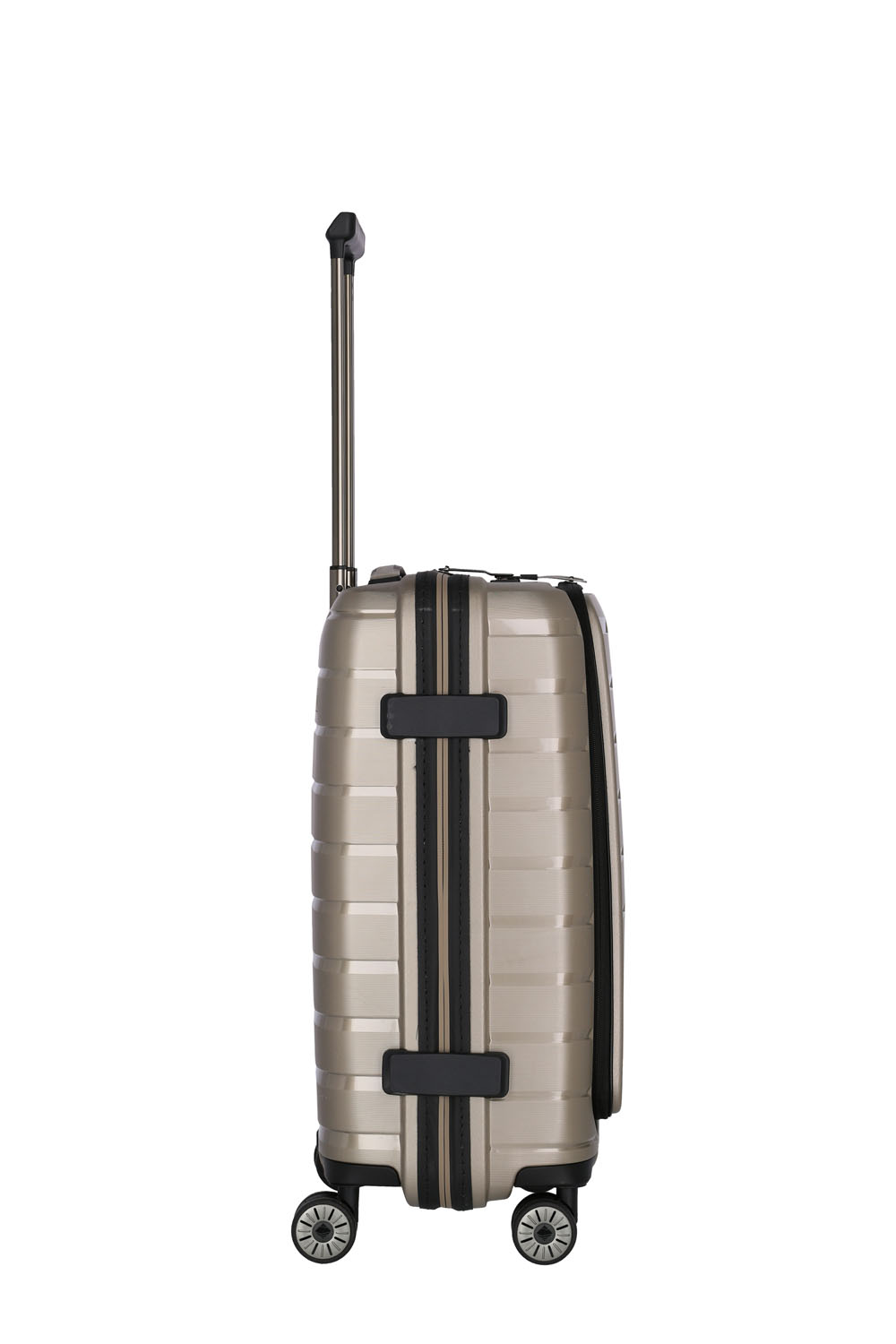 Travelite Air Base Trolley S, 4 Rollen mit Vortasche Champagner