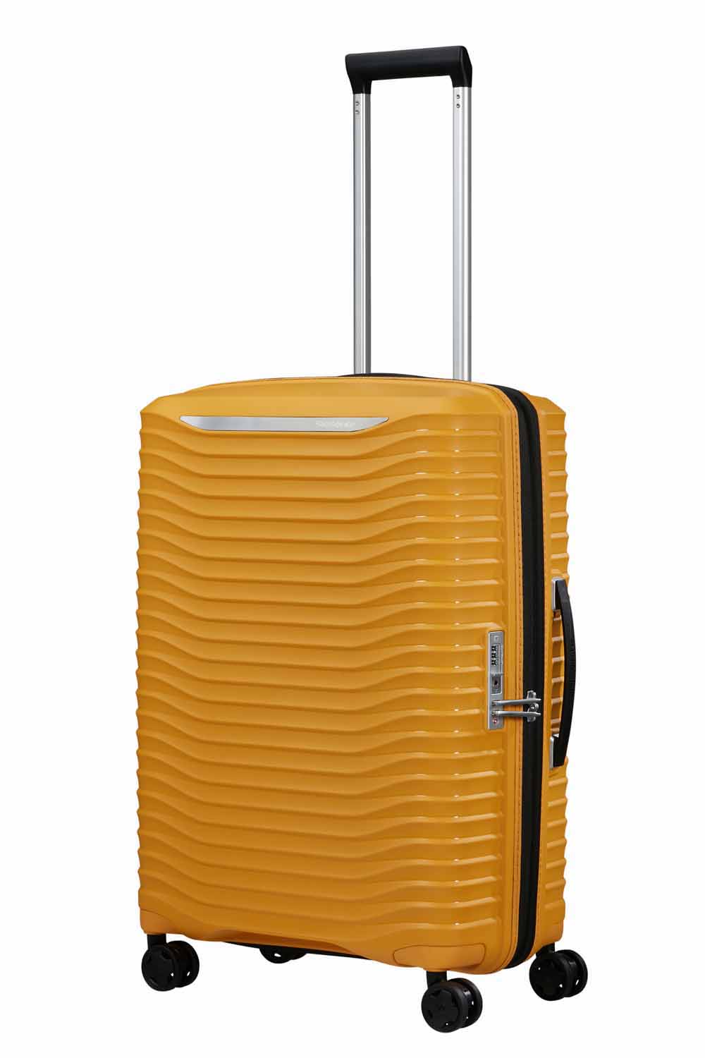 Samsonite Upscape Trolley mit 4 Rollen erweiterbar 68cm + GRATIS HOTELGUTSCHEIN Gelb