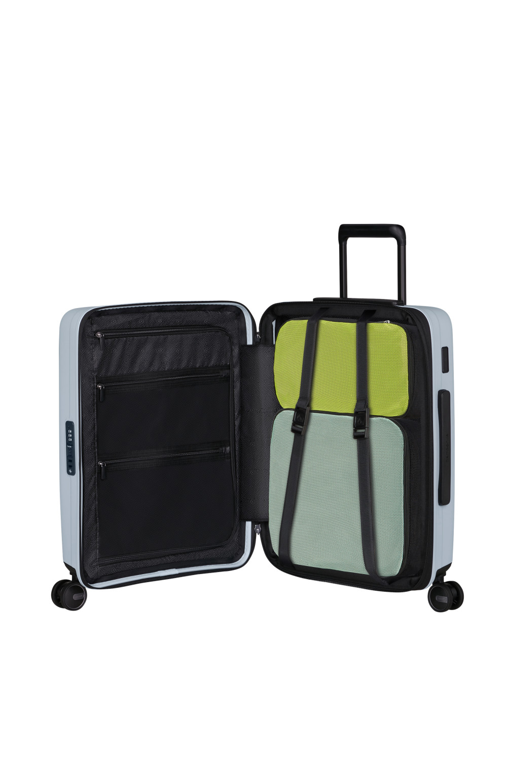 Samsonite Restackd Trolley mit 4 Rollen erweiterbar 55cm + GRATIS HOTELGUTSCHEIN Glacier