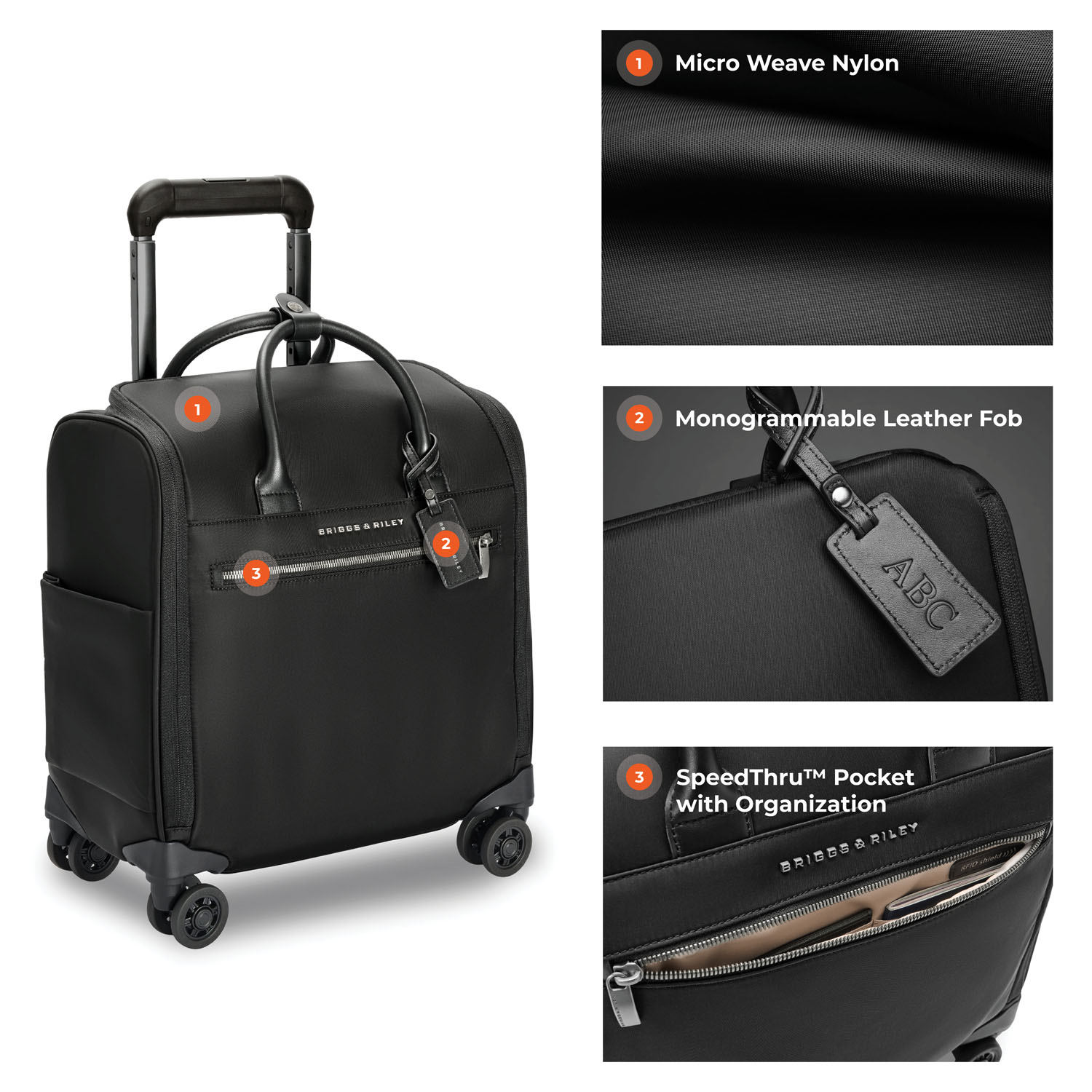 Briggs & Riley Rhapsody Wheeled Cabin Bag Black Briggs & Riley Rhapsody Wheeled Cabin Bag Black