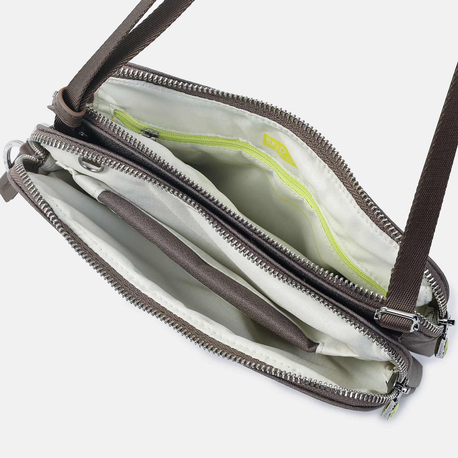 Hedgren Fika DOPPIO Doppelter Crossover + RFID Vintage Taupe