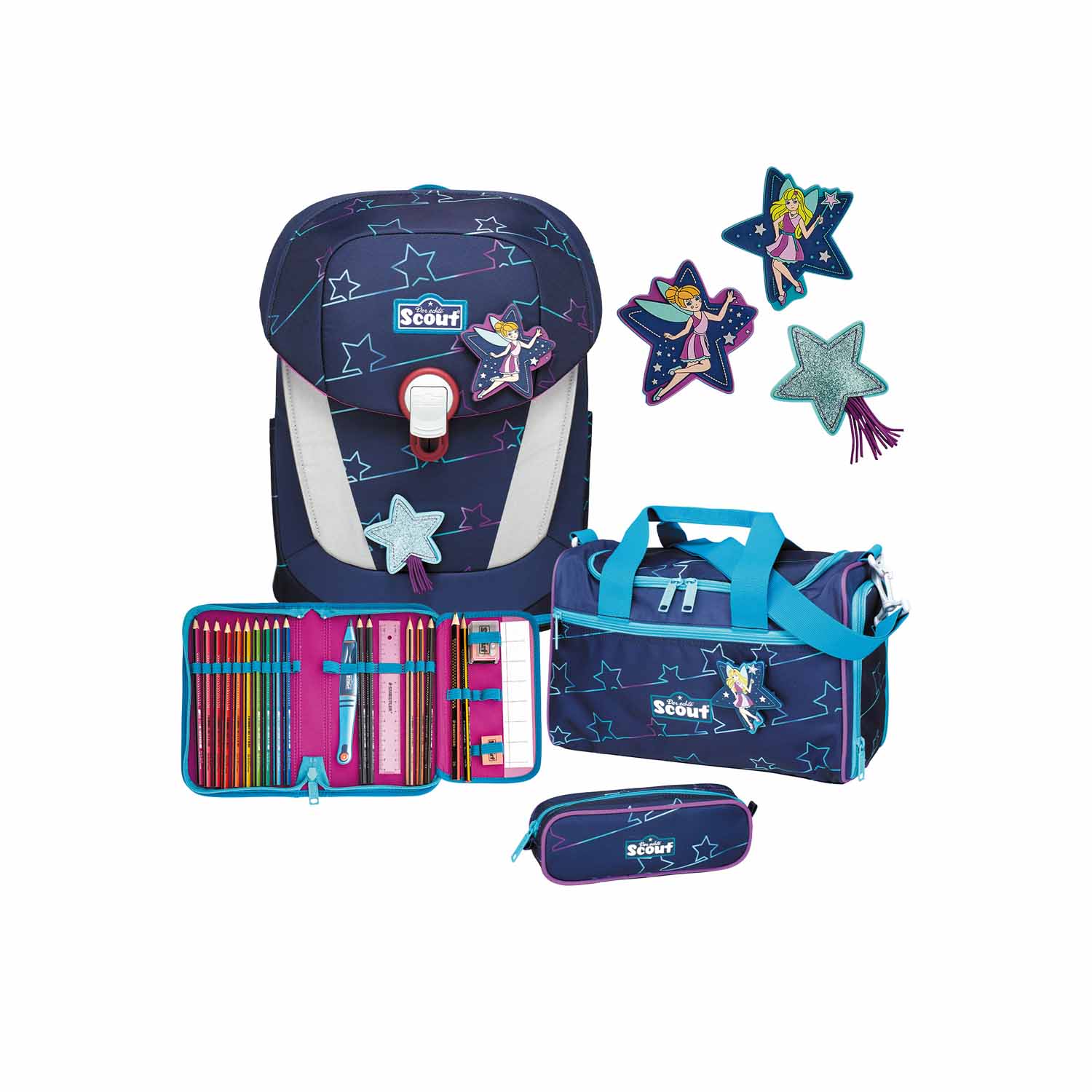 Scout Sunny II Schulranzen-Set 4-teilig mit Sporttasche