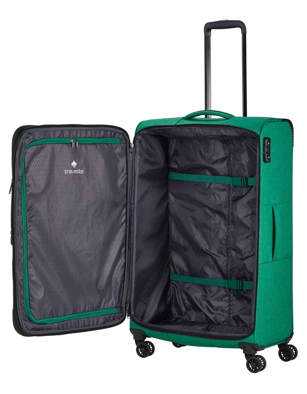 Travelite Adria 3-tlg. 4w Koffer-Set L/M/S Grün