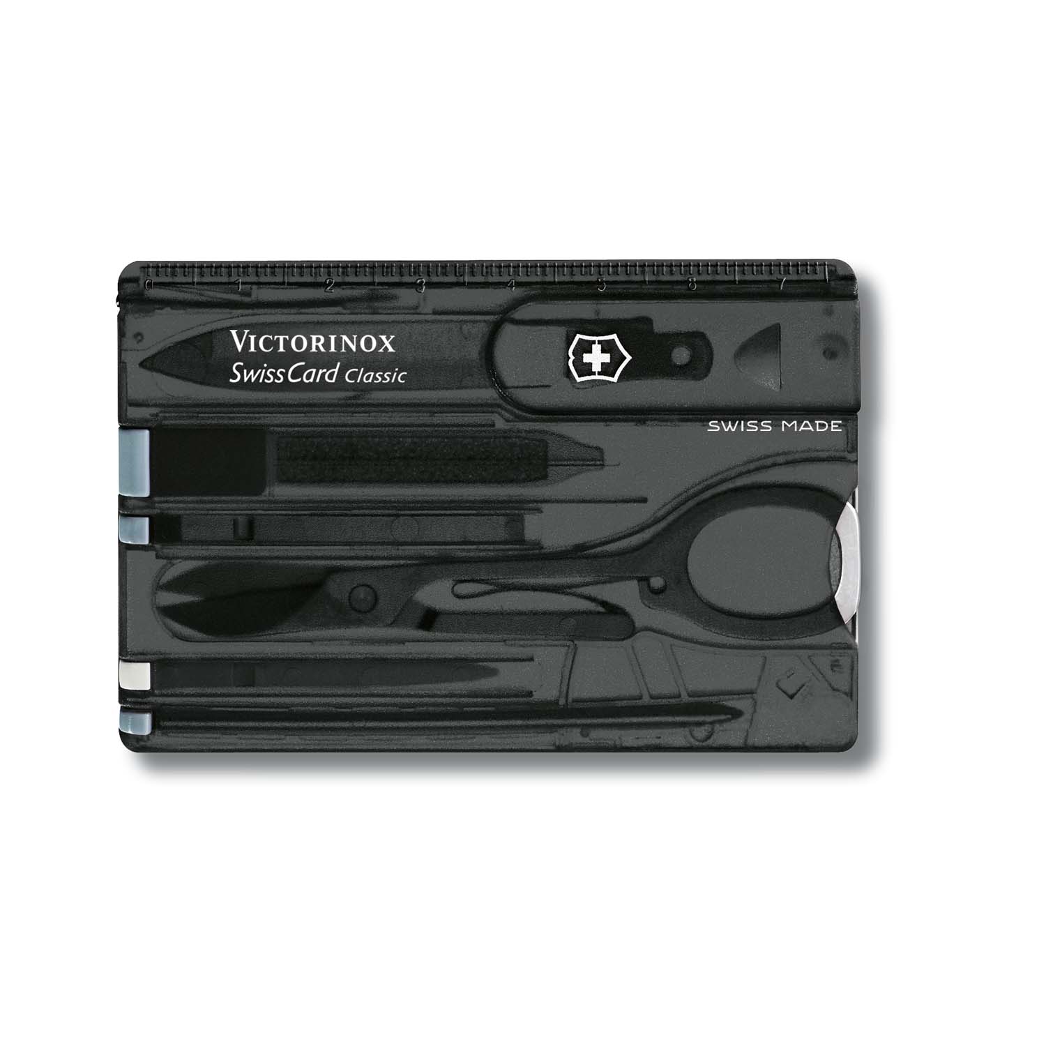 Victorinox Swiss Card Classic, 10 Funktionen Schwarz transparent Victorinox Swiss Card Classic, 10 Funktionen Schwarz transparent