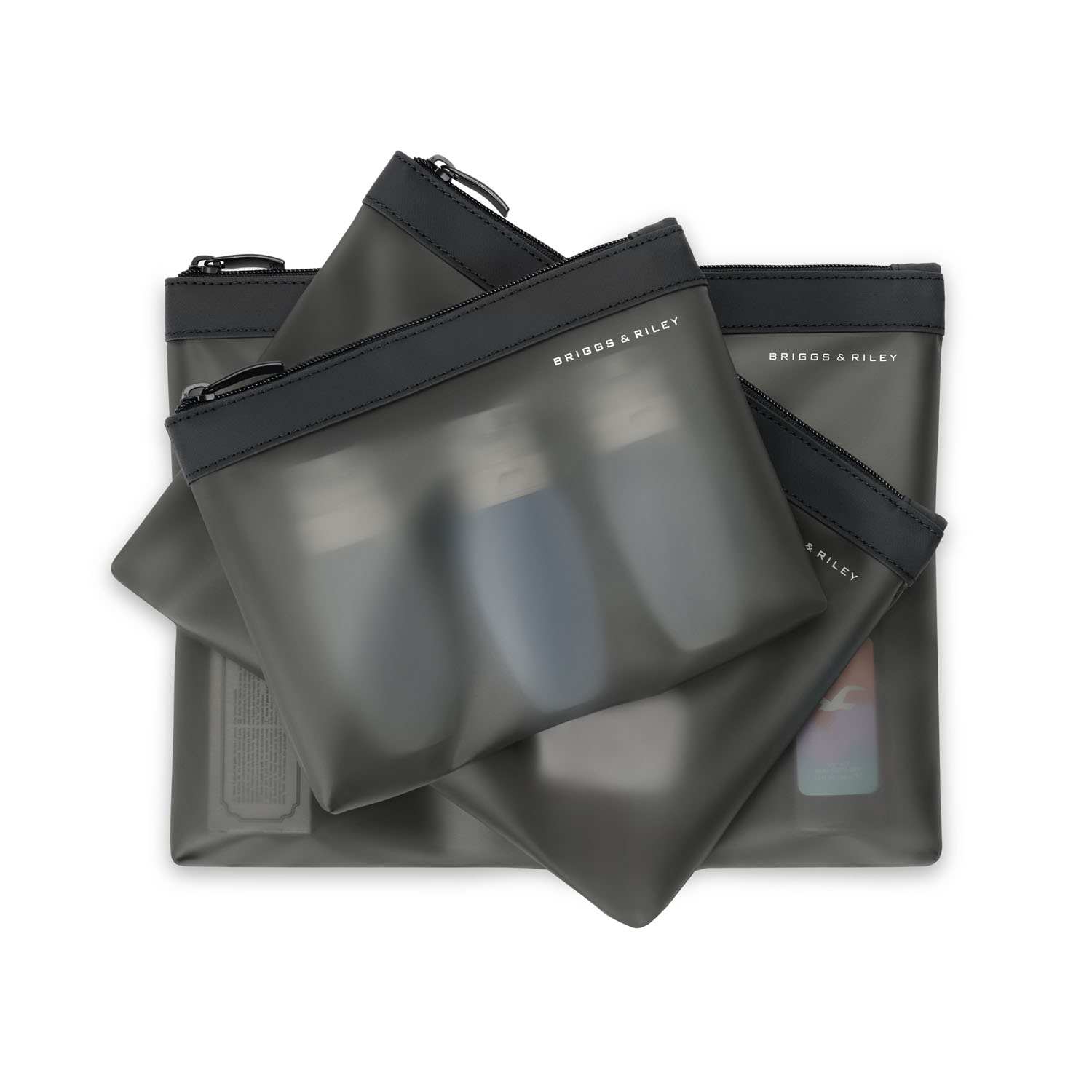 Briggs & Riley Travel Essentials Translucent Pouch 3-teilige-Set Black