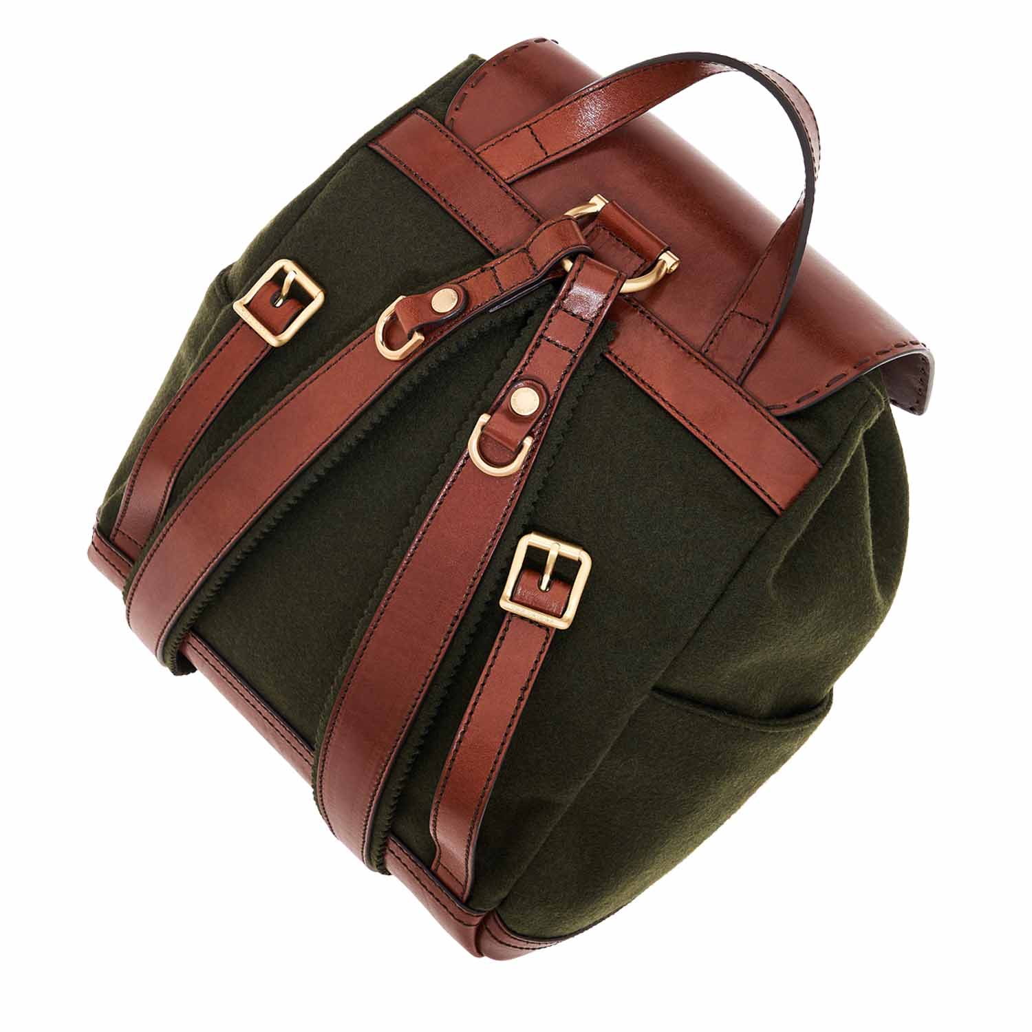 The Bridge Loden Capsule Rucksack 0401125F Braun/Loden Grün/Gold The Bridge Loden Capsule Rucksack 0401125F Braun/Loden Grün/Gold