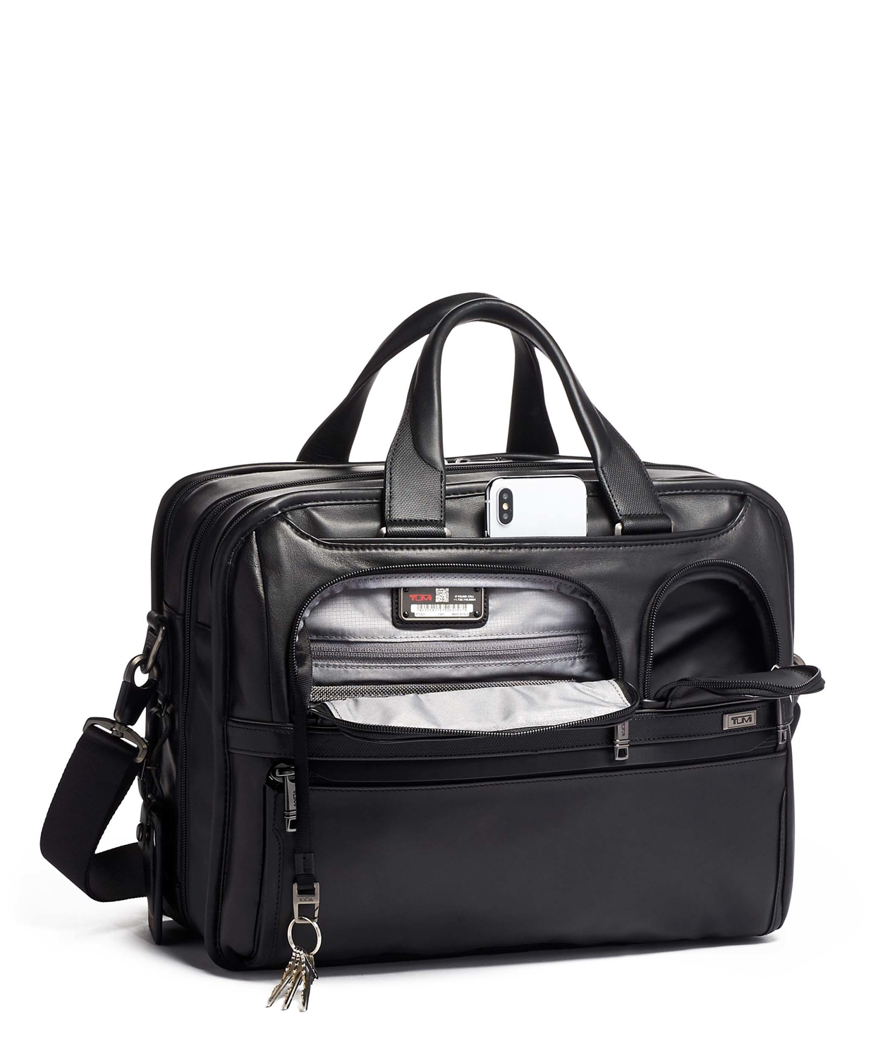 Tumi Alpha 3 Organizer-Laptop-Aktentasche aus Leder, erweiterbar+ GRATIS HOTELGUTSCHEIN black Tumi Alpha 3 Organizer-Laptop-Aktentasche aus Leder, erweiterbar+ GRATIS HOTELGUTSCHEIN black