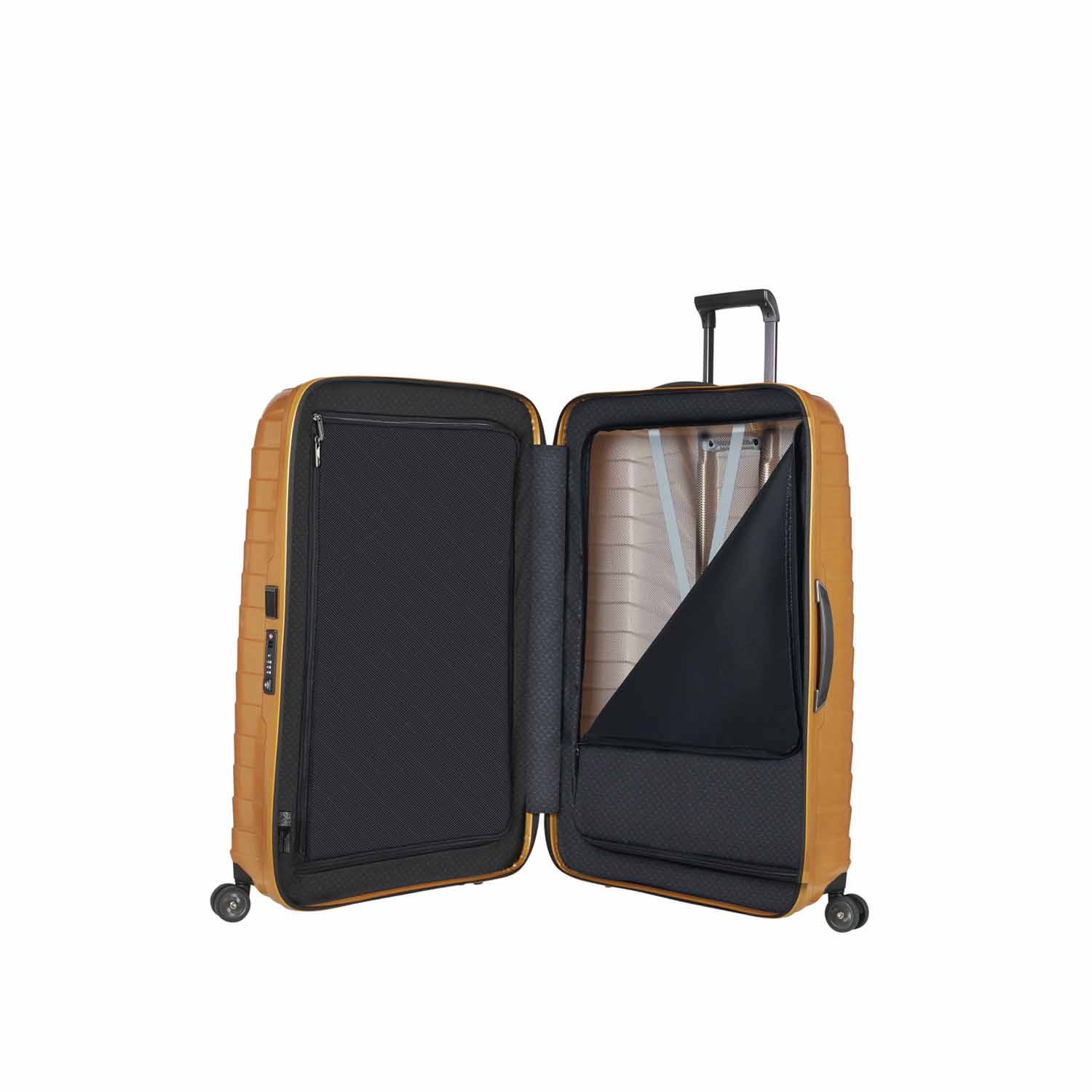 Samsonite Proxis Trolley mit 4 Rollen 81cm + GRATIS HOTELGUTSCHEIN Honey Gold