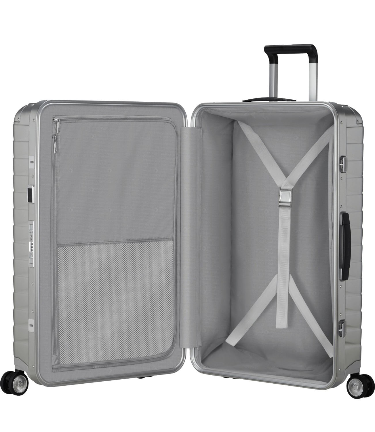 Samsonite Proxis Alu Trolley mit 4 Rollen 76cm + GRATIS HOTELGUTSCHEIN Aluminium Samsonite Proxis Alu Trolley mit 4 Rollen 76cm + GRATIS HOTELGUTSCHEIN Aluminium