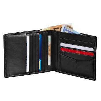Hama Est. 1923 Amsterdam Leder-Kreditkarten-Geldbörse H31C Black