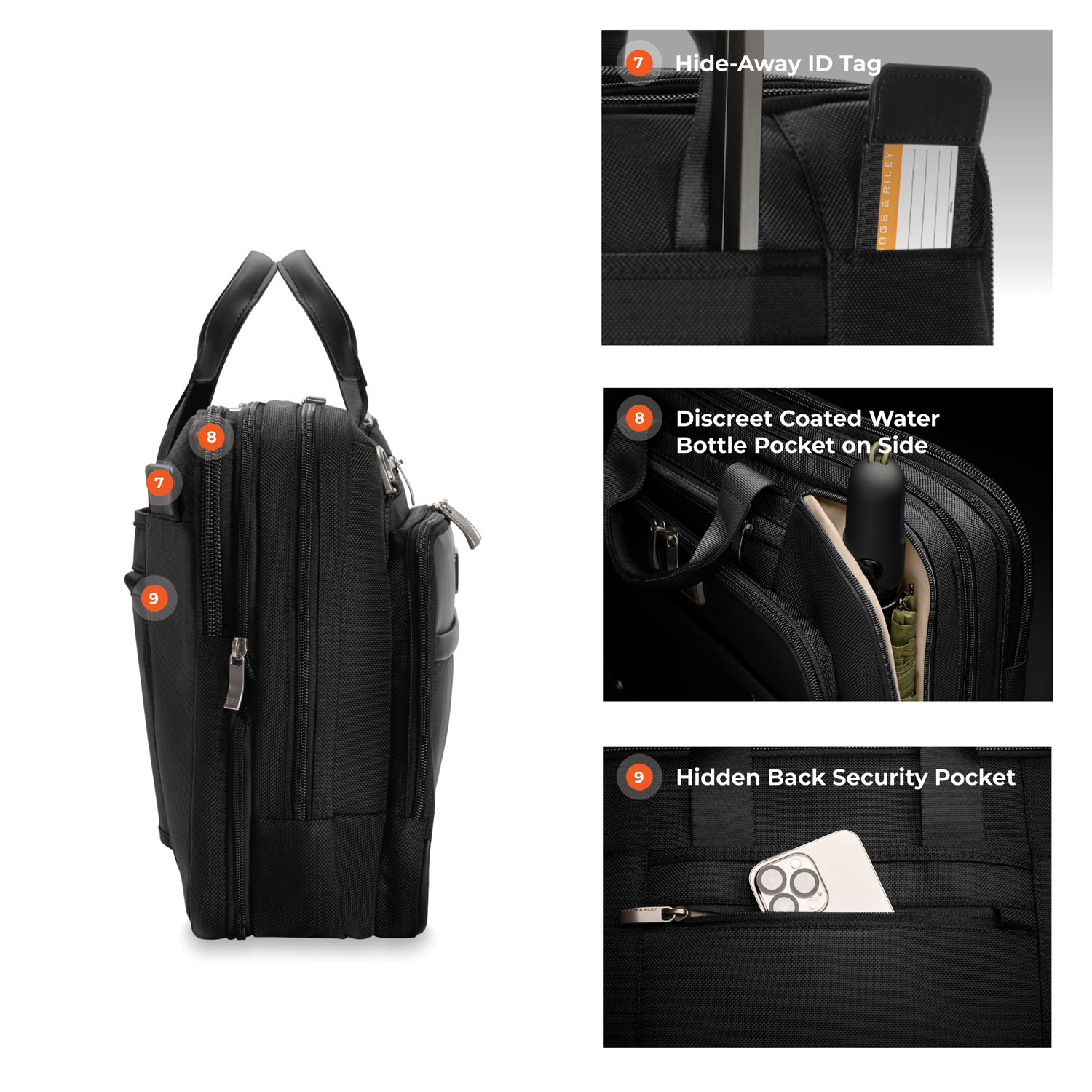 Briggs & Riley Business 2.0 Medium Expandable Brief Black