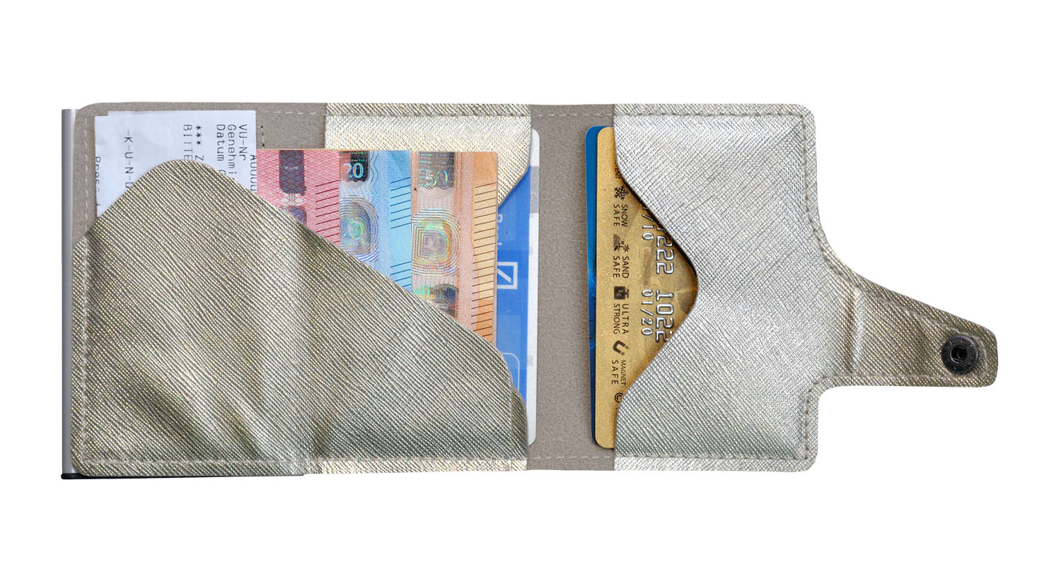 Tru Virtu Click & Slide Wallet *Premium Edition* Saffiano Whitegold Tru Virtu Click & Slide Wallet *Premium Edition* Saffiano Whitegold