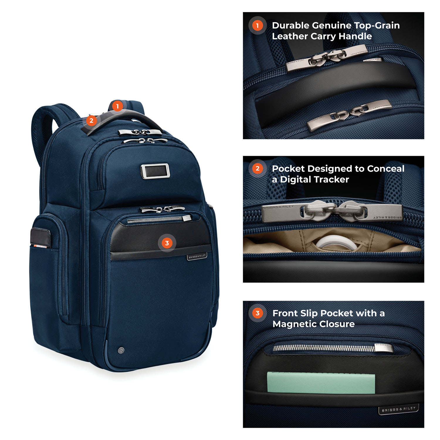 Briggs & Riley Business 2.0 Large Cargo Backpack Navy Briggs & Riley Business 2.0 Large Cargo Backpack Navy