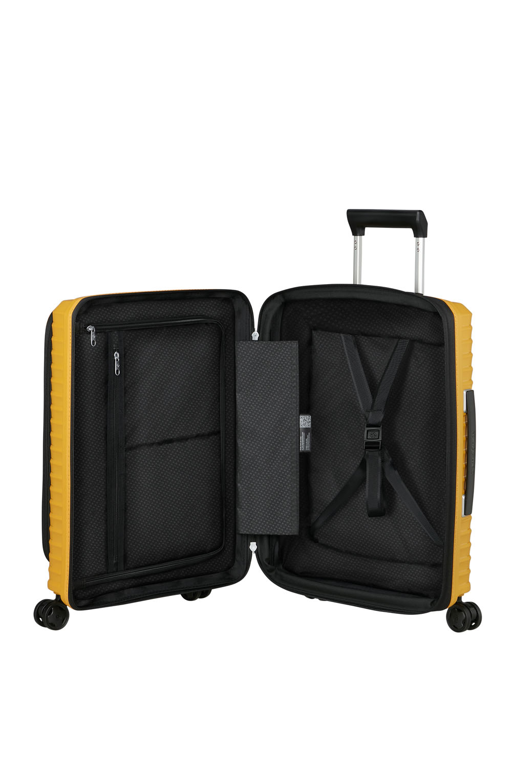 Samsonite Upscape Trolley mit 4 Rollen erweiterbar 55cm -Easy Access + GRATIS HOTELGUTSCHEIN Gelb