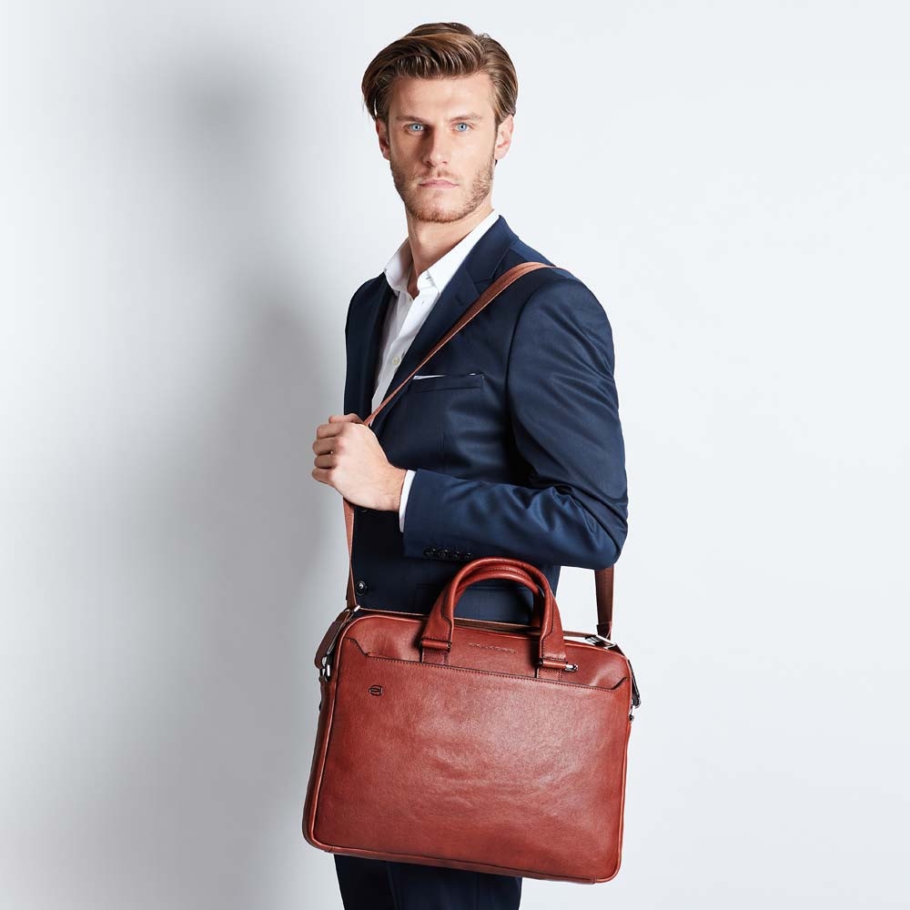 Piquadro Black Square Aktentasche zwei Griffe/Fächer mit Laptop und iPad-Fach, CONNEQU auf Anfrage Leder Tabak Piquadro Black Square Aktentasche zwei Griffe/Fächer mit Laptop und iPad-Fach, CONNEQU auf Anfrage Leder Tabak