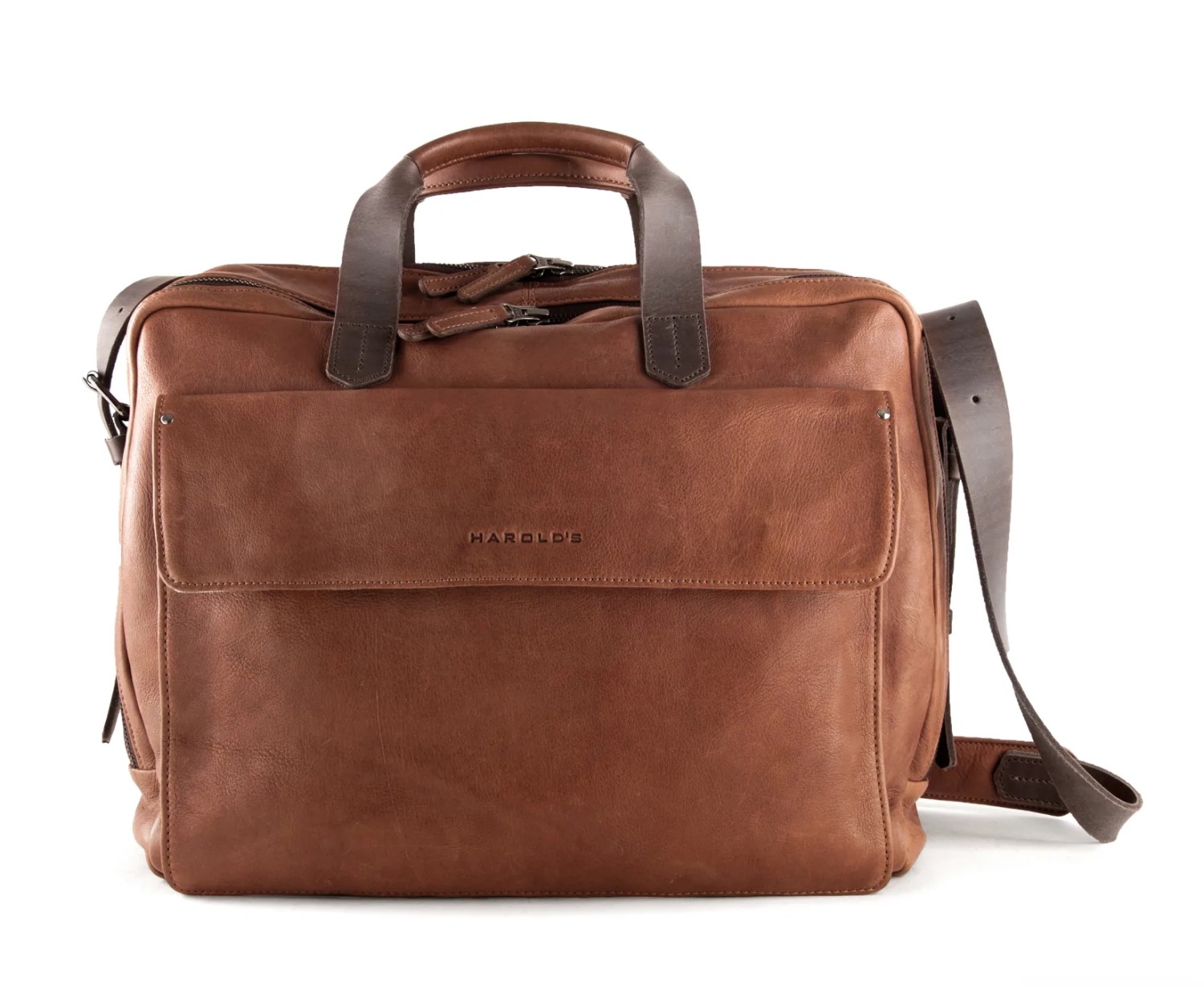 Harold's Ivy Lane Notebook Businessbag Large cognac