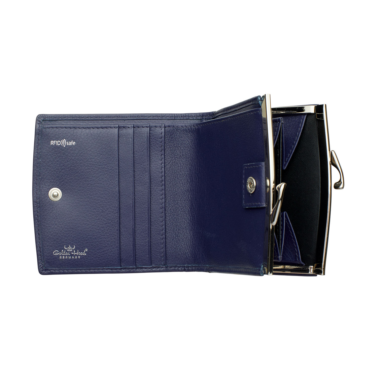 Golden Head Madrid Bügelbörse RFID Protect blau