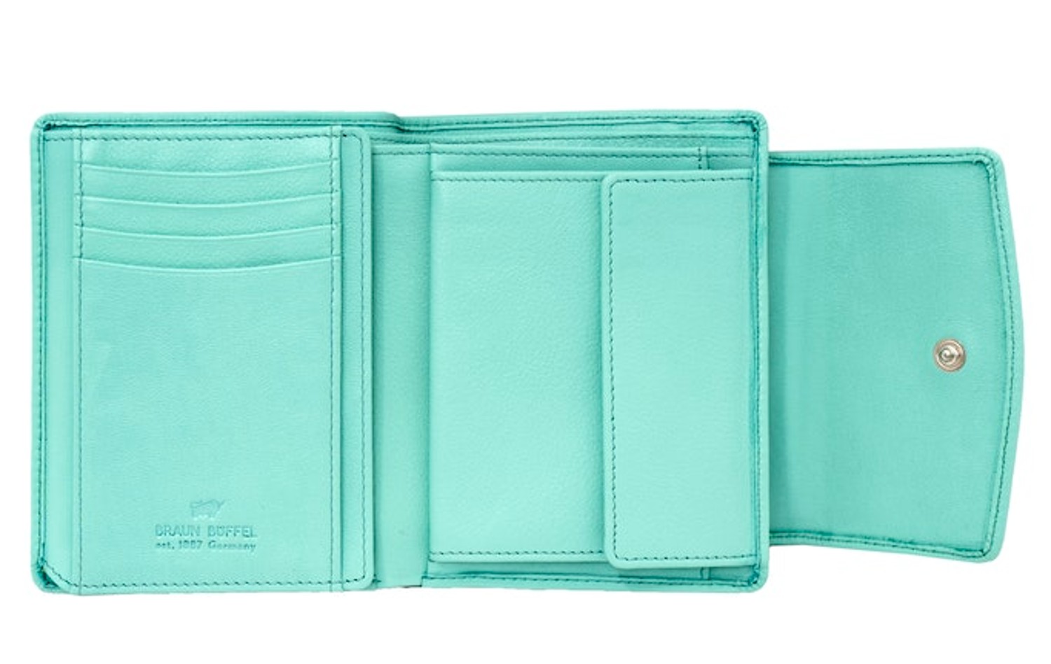 Braun Büffel JOY RFID Geldbörse M 8CS aquamarin