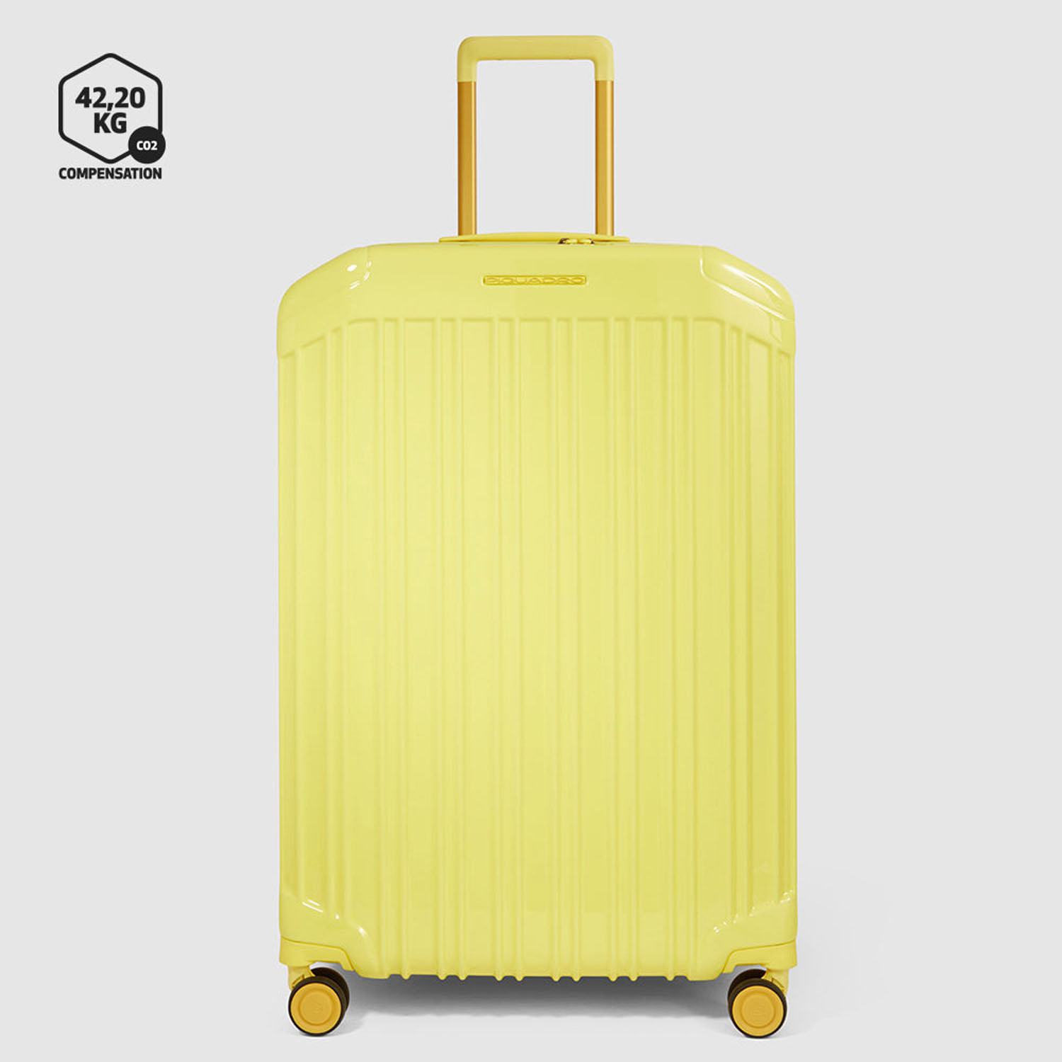 Piquadro PQ Light Großer Trolley Koffer mit 4-Rollen, erweiterbar4 Rollen Gelb