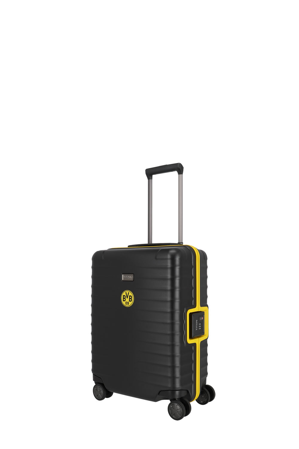 TITAN Litron Frame BVB-Edition 4-Rollen-Kabinentrolley 55 cm + Gratis Hotelgutschein Schwarz/gelb TITAN Litron Frame BVB-Edition 4-Rollen-Kabinentrolley 55 cm + Gratis Hotelgutschein Schwarz/gelb