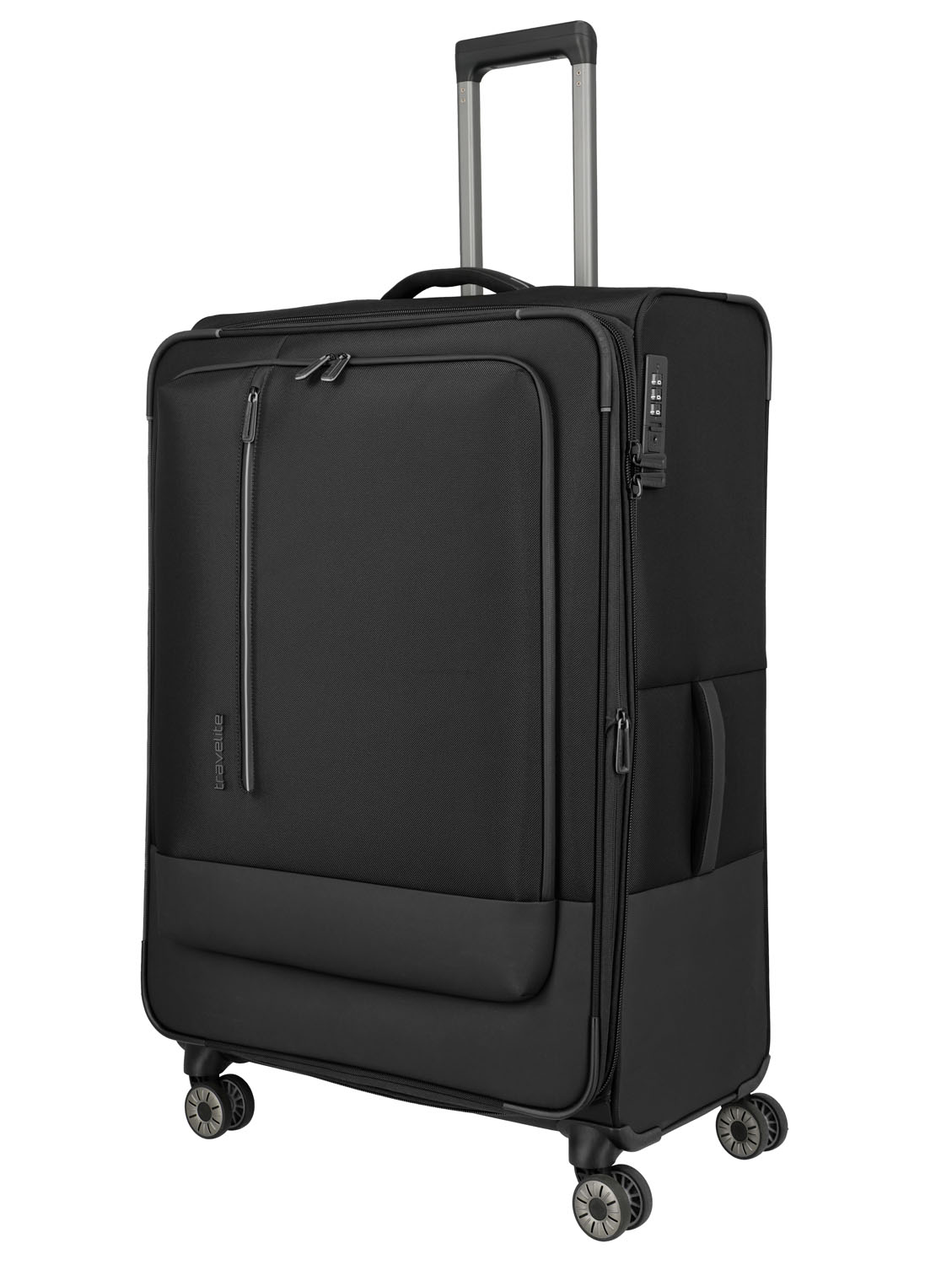 Travelite Crosslite Trolley XL 4-Rollen erweiterbar Schwarz
