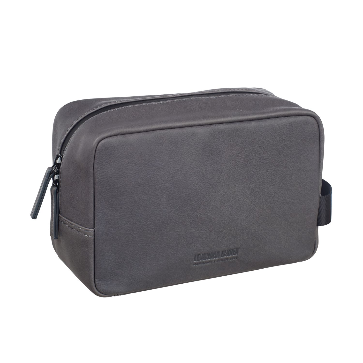 Leonhard Heyden Den Haag Leder-Kulturbeutel Grau Leonhard Heyden Den Haag Leder-Kulturbeutel Grau