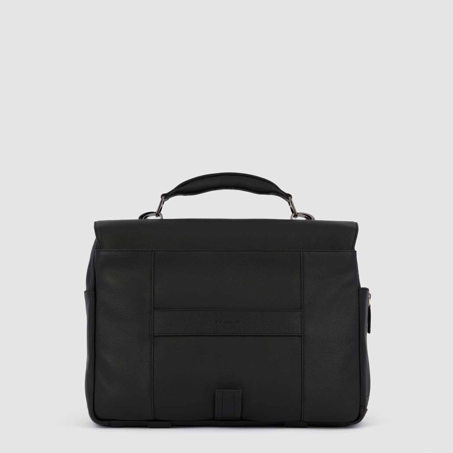 Piquadro Modus Special Laptoptasche 15,6" mit zwei Vortaschen Schwarz