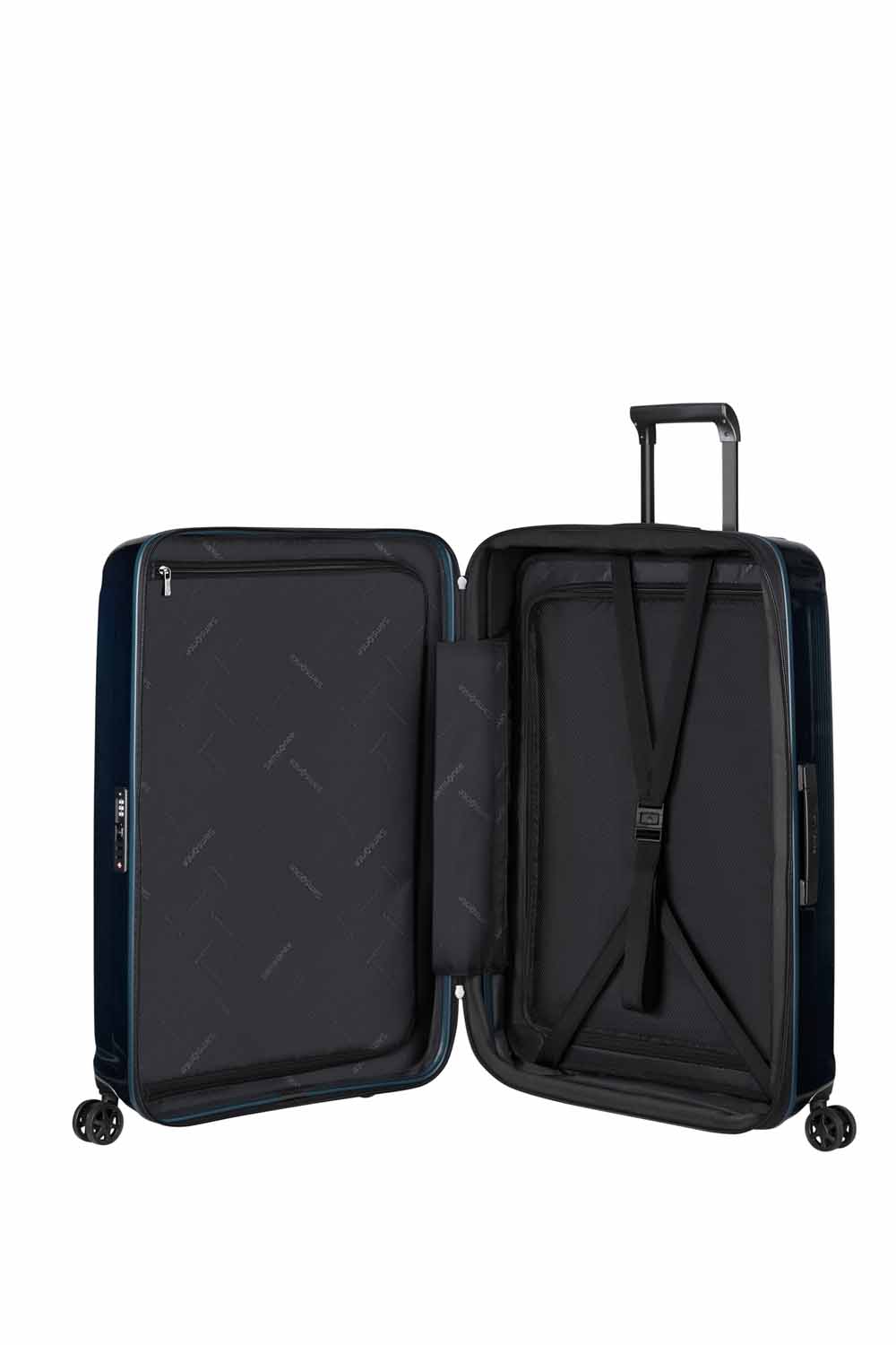 Samsonite Nuon Trolley mit 4 Rollen erweiterbar 69cm + GRATIS HOTELGUTSCHEIN Metallic Dark Blue Samsonite Nuon Trolley mit 4 Rollen erweiterbar 69cm + GRATIS HOTELGUTSCHEIN Metallic Dark Blue