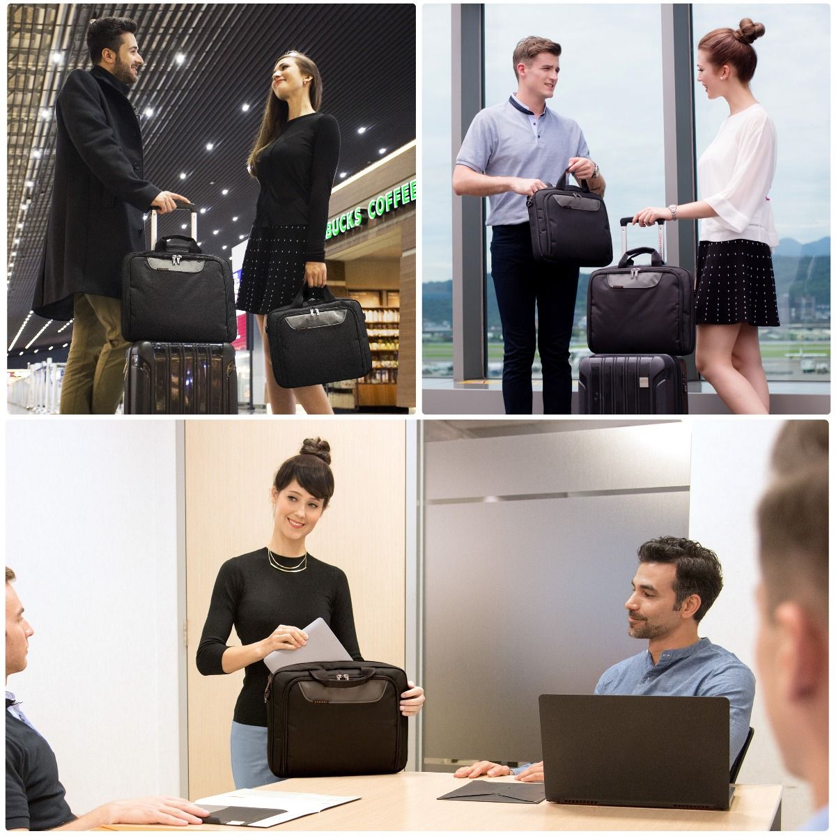 Everki ADVANCE ECO Laptoptasche, bis 14,1-Zoll Notebookfach Schwarz