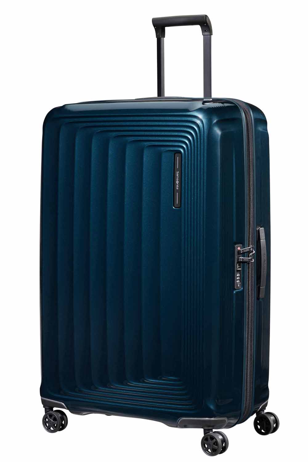 Samsonite Nuon Trolley mit 4 Rollen erweiterbar 81cm + GRATIS HOTELGUTSCHEIN Metallic Dark Blue Samsonite Nuon Trolley mit 4 Rollen erweiterbar 81cm + GRATIS HOTELGUTSCHEIN Metallic Dark Blue