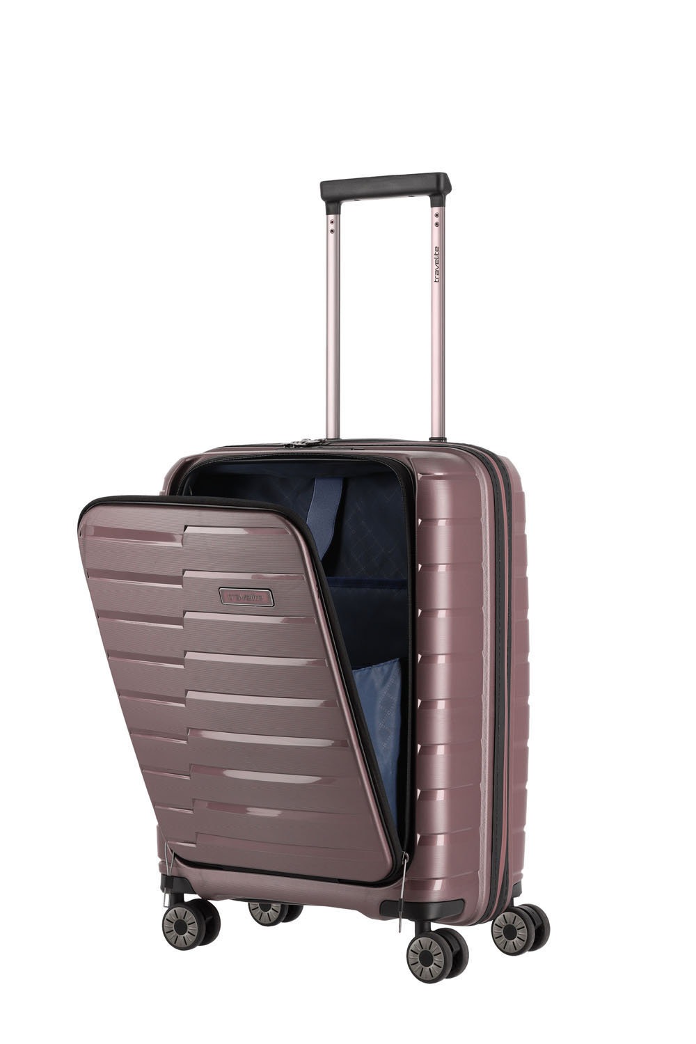 Travelite Air Base Trolley S, 4 Rollen mit Vortasche Flieder