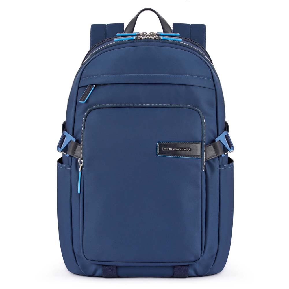 Piquadro PQ-RY Laptoprucksack für 15,6" aus Stoff und Leder Piquadro PQ-RY Laptoprucksack für 15,6" aus Stoff und Leder