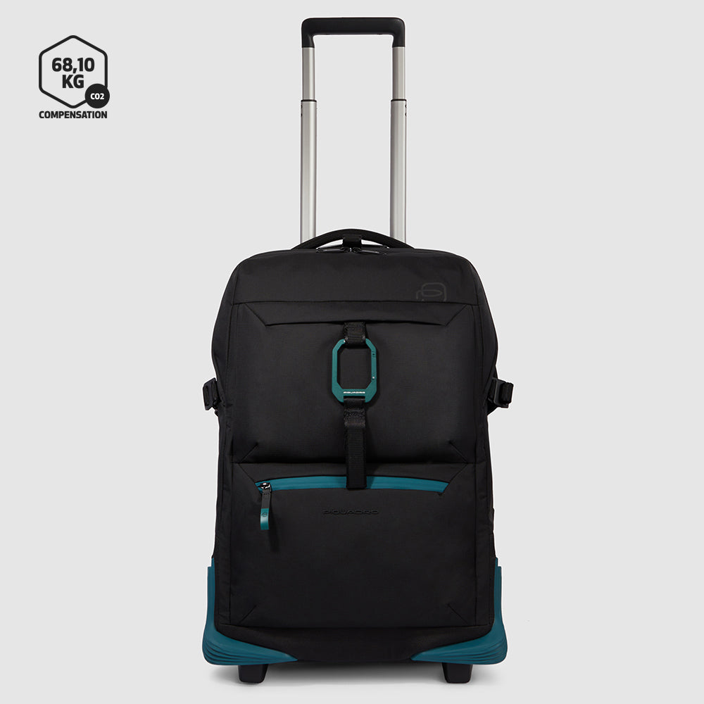 Piquadro Corner 2.0 Handgepäck 2-Rollen Koffer mit Laptopfach 17,3" Schwarz