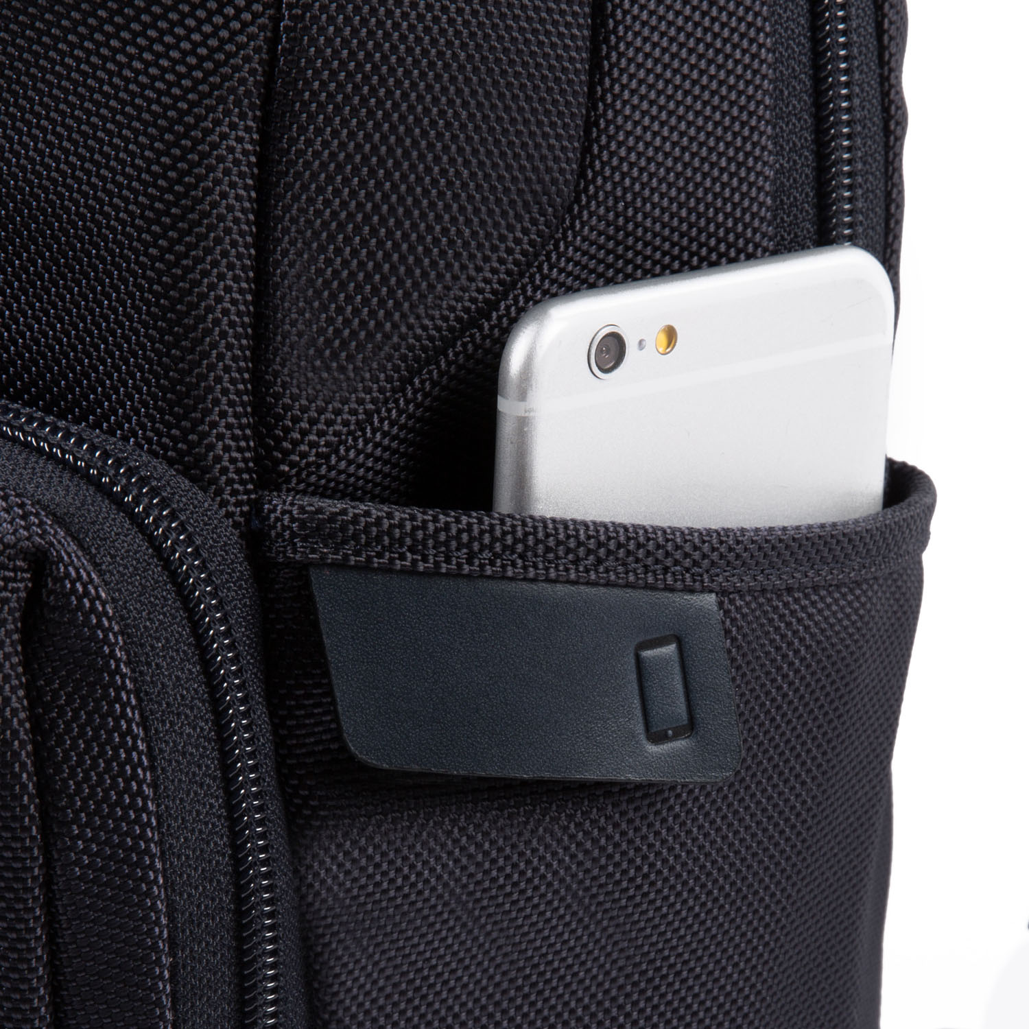 Piquadro Brief Laptoprucksack mit iPad-Fach schwarz