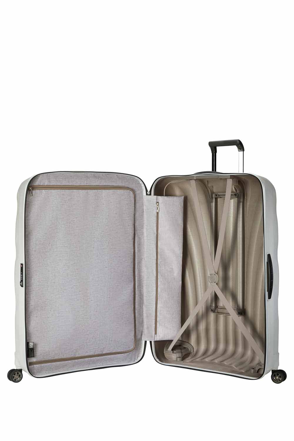 Samsonite C-Lite Trolley mit 4 Rollen 86cm + GRATIS HOTELGUTSCHEIN Off White