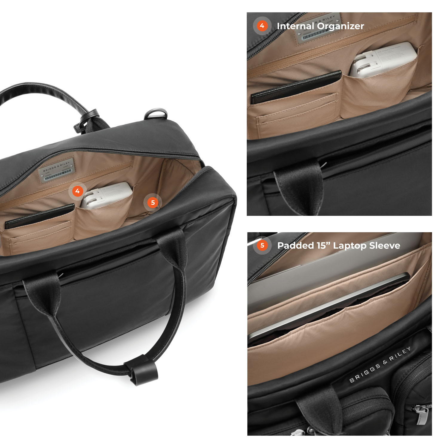 Briggs & Riley Rhapsody Multi Pocket Cabin Bag Black Briggs & Riley Rhapsody Multi Pocket Cabin Bag Black