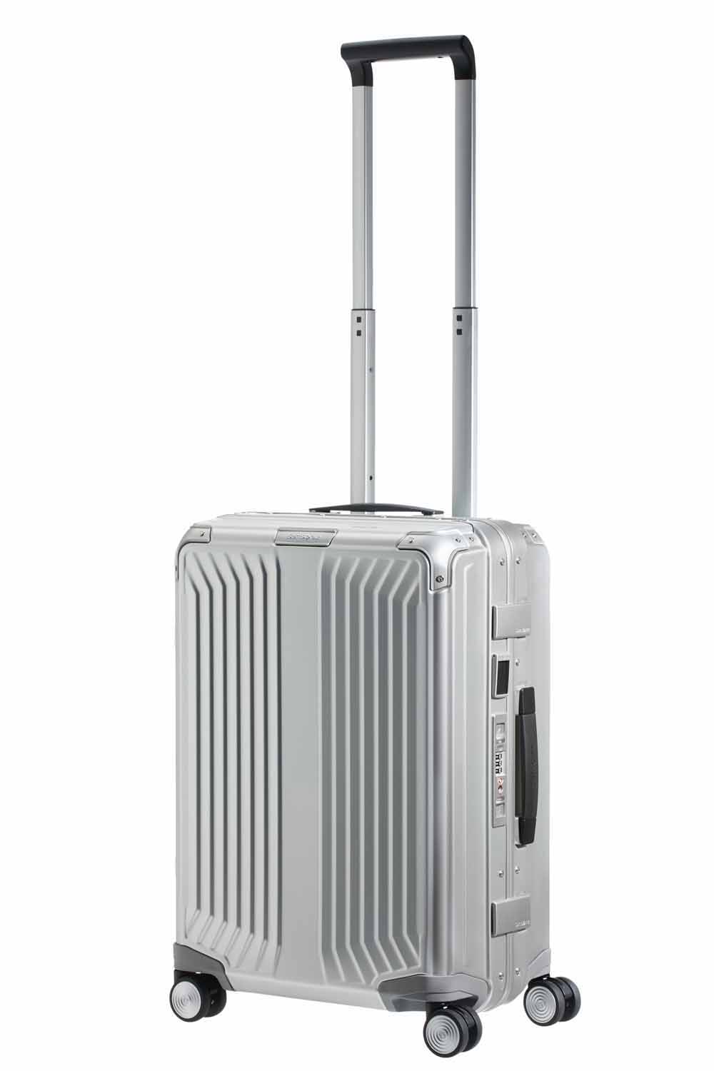 Samsonite Lite-Box Alu Cabin Trolley mit 4 Rollen 55cm + GRATIS HOTELGUTSCHEIN Aluminium