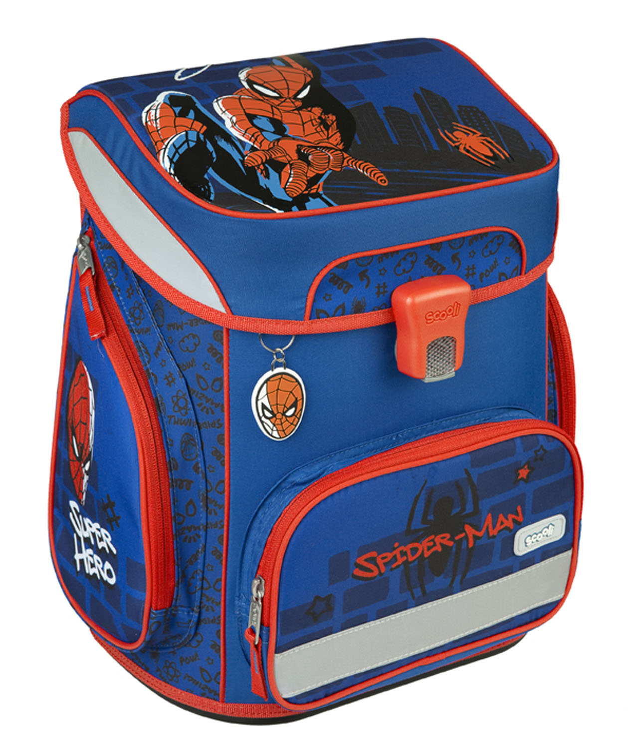 Scooli EasyFit Schulranzen, 5-teiliges Set Spider-Man