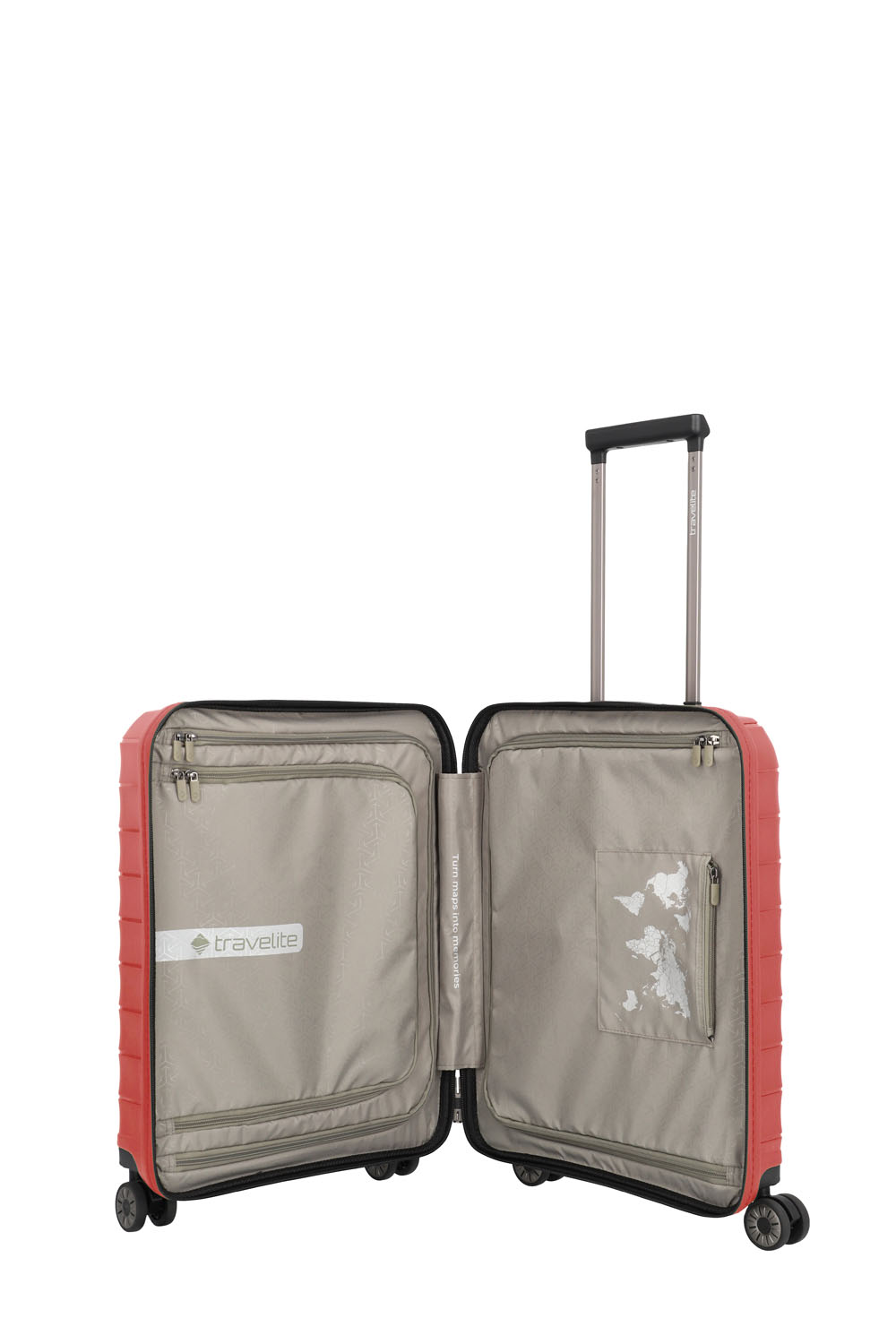 Travelite Mooby Trolley S mit Vortasche, 4-Rollen Rot
