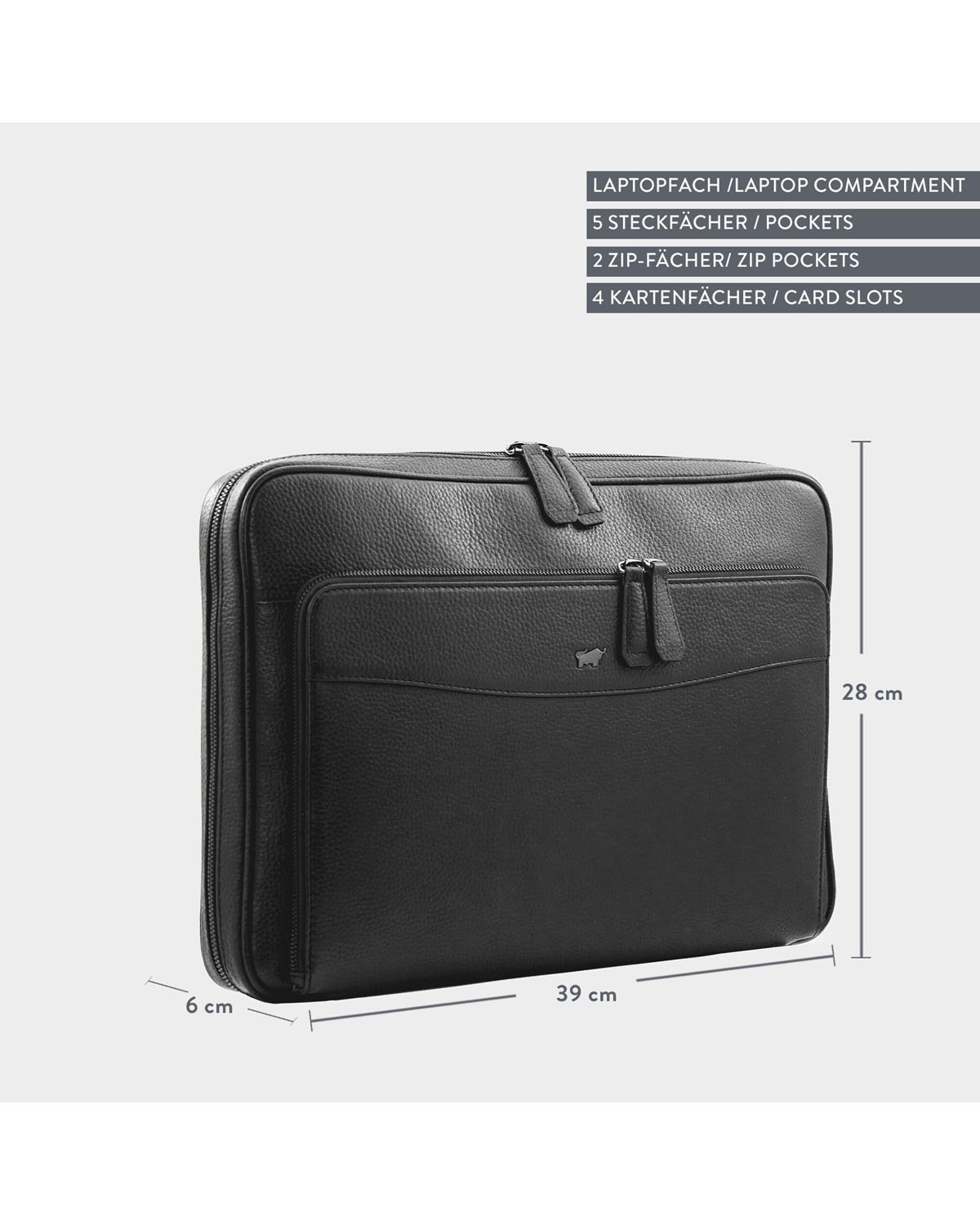 Braun Büffel Theo Meeting Mappe schwarz Braun Büffel Theo Meeting Mappe schwarz