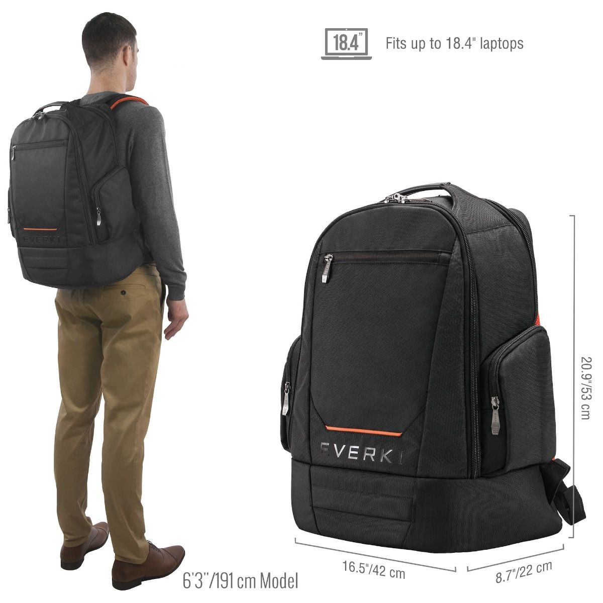 Everki ContemPRO 117 Laptop-Rucksack, bis 18.4" schwarz Everki ContemPRO 117 Laptop-Rucksack, bis 18.4" schwarz
