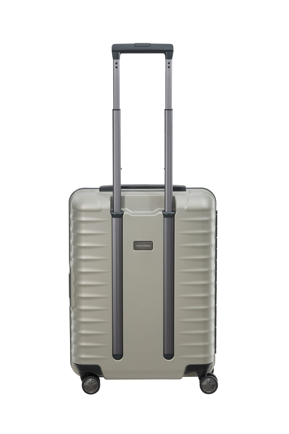 TITAN Litron Frame Trolley S, Handgepäck-Koffer mit Vortasche + Gratis Hotelgutschein Champagner