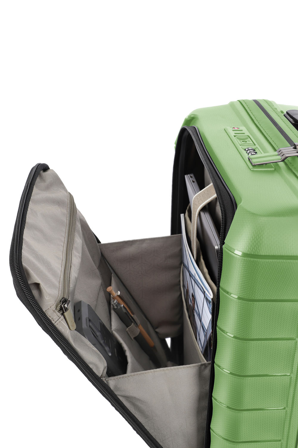 Travelite Mooby Trolley S mit Vortasche, 4-Rollen Grün Travelite Mooby Trolley S mit Vortasche, 4-Rollen Grün