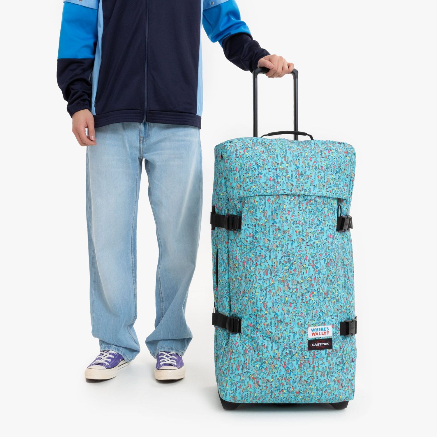 Eastpak Tranverz L Trolley 2 Rollen SPECIAL EDITION Where's Wally Pattern Blue