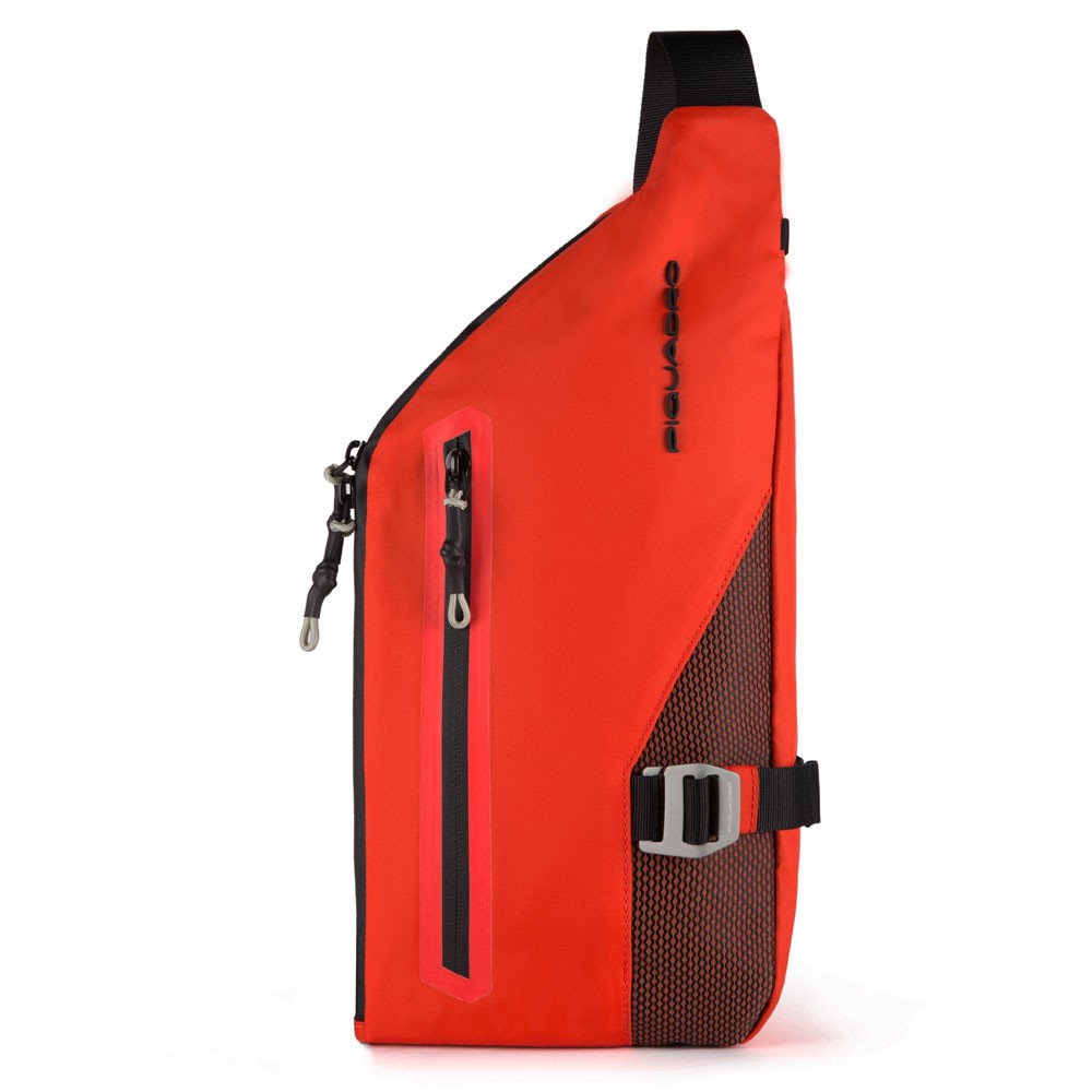 Piquadro PQ-Modular Querträgertasche aus rezykliertem antiviralen Stoff Rot