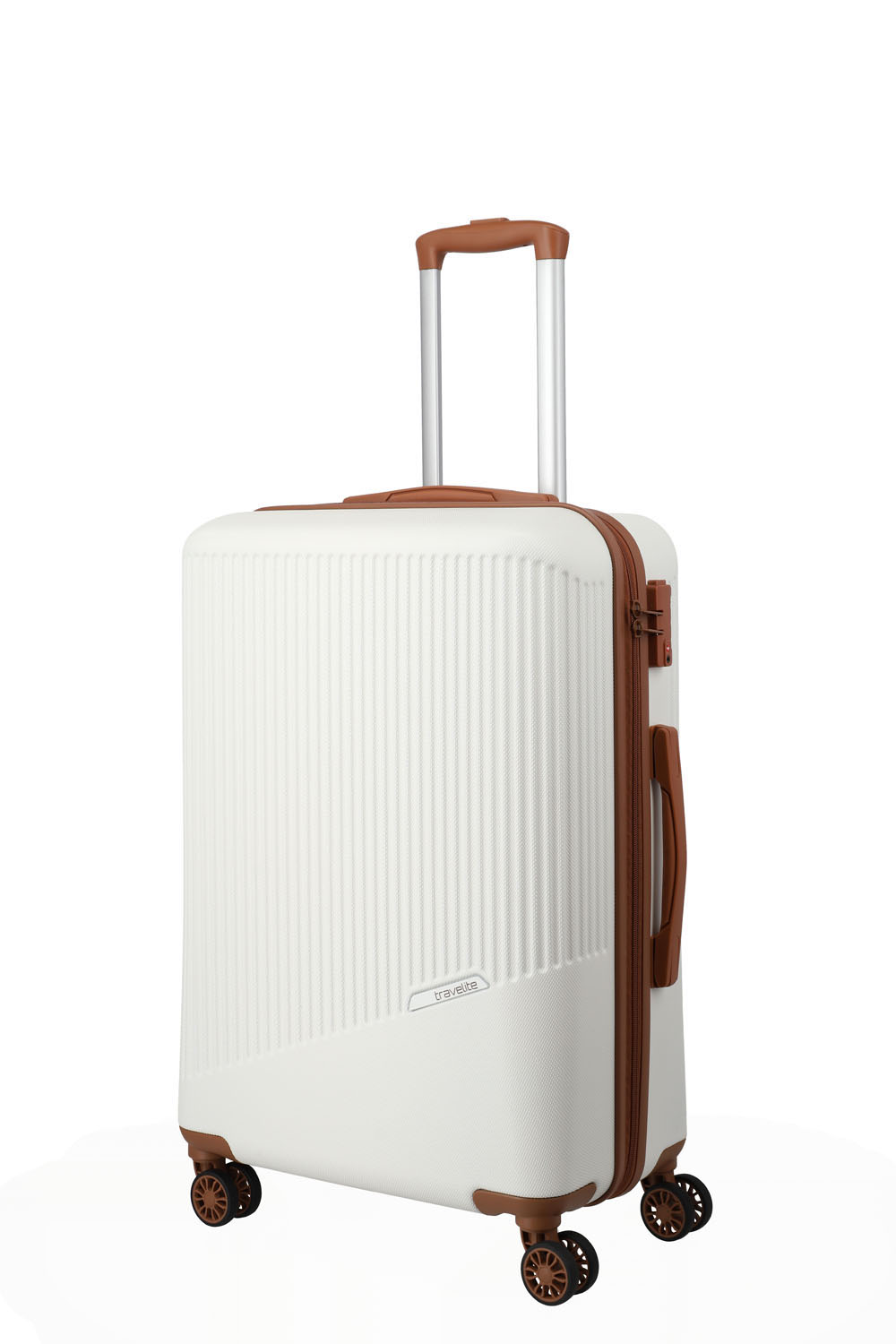 Travelite BALI Trolley M 4-Rollen Weiss/cognac Travelite BALI Trolley M 4-Rollen Weiss/cognac