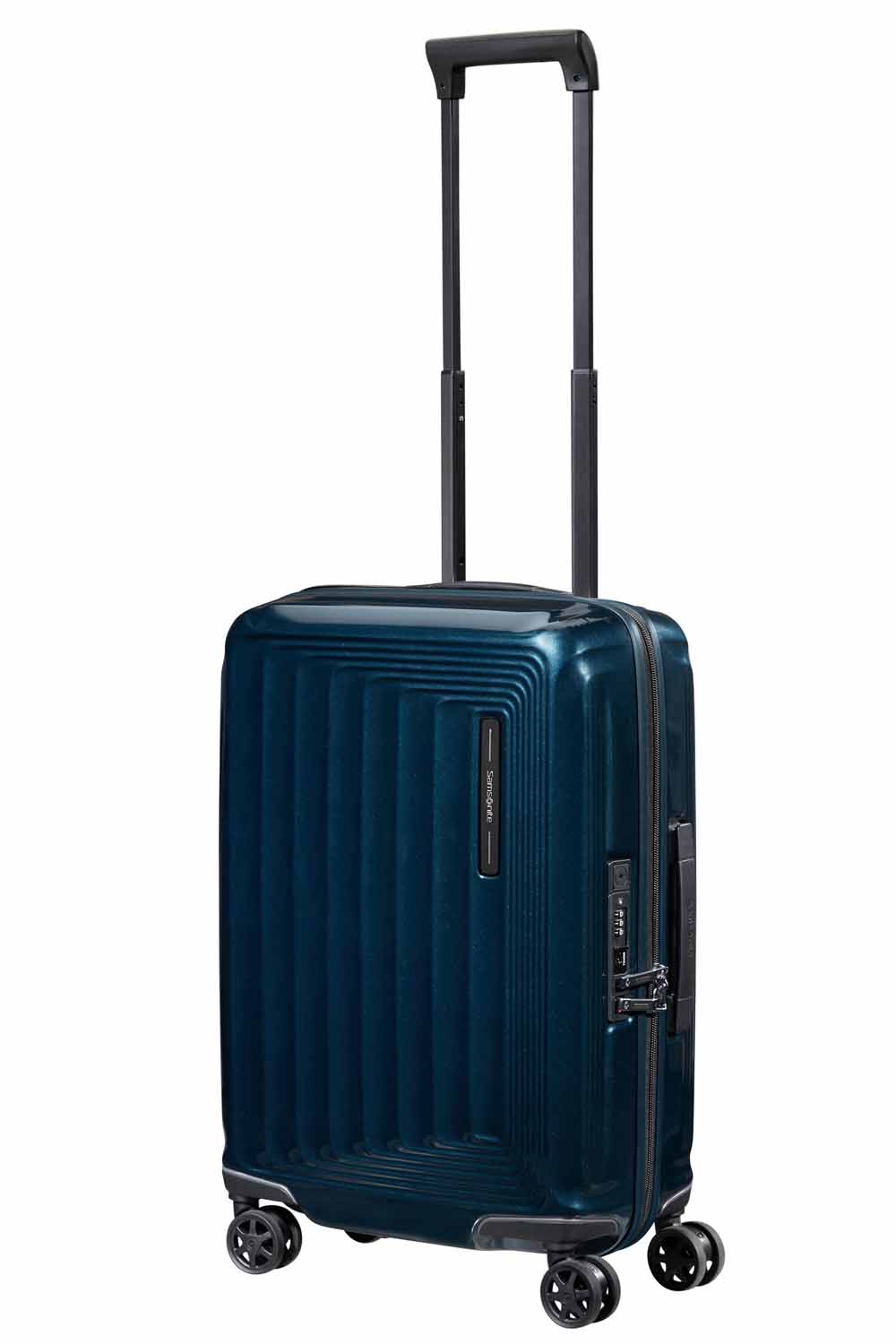 Samsonite Nuon Trolley mit 4 Rollen erweiterbar 55cm + GRATIS HOTELGUTSCHEIN Metallic Dark Blue Samsonite Nuon Trolley mit 4 Rollen erweiterbar 55cm + GRATIS HOTELGUTSCHEIN Metallic Dark Blue